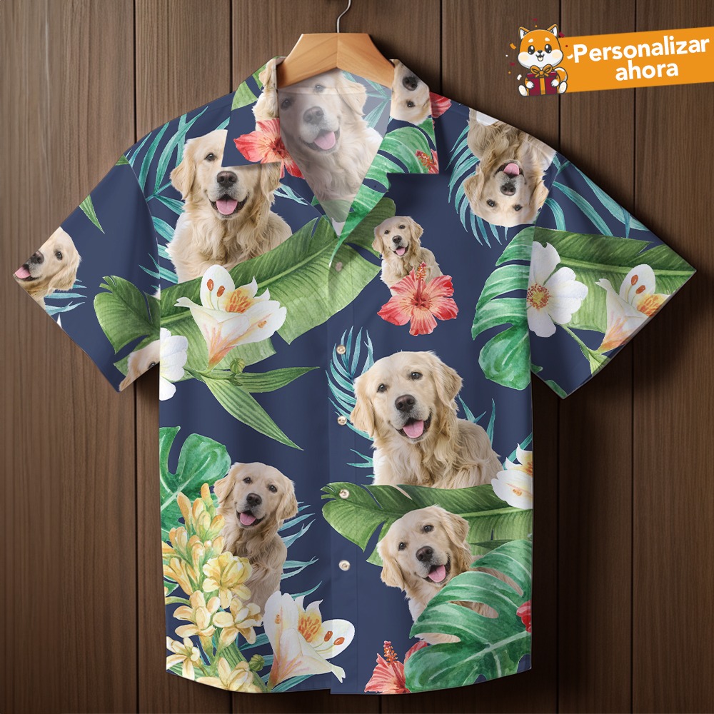 Pet Printed Facebook ad: Camisa hawaiana personalizada