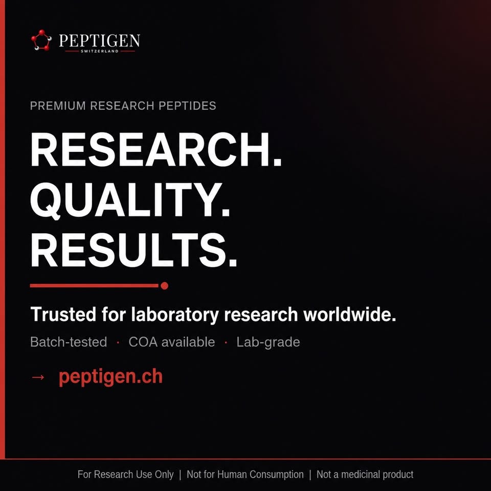 Peptigen Academy Facebook ad: peptigen.ch, Premium Research Peptides