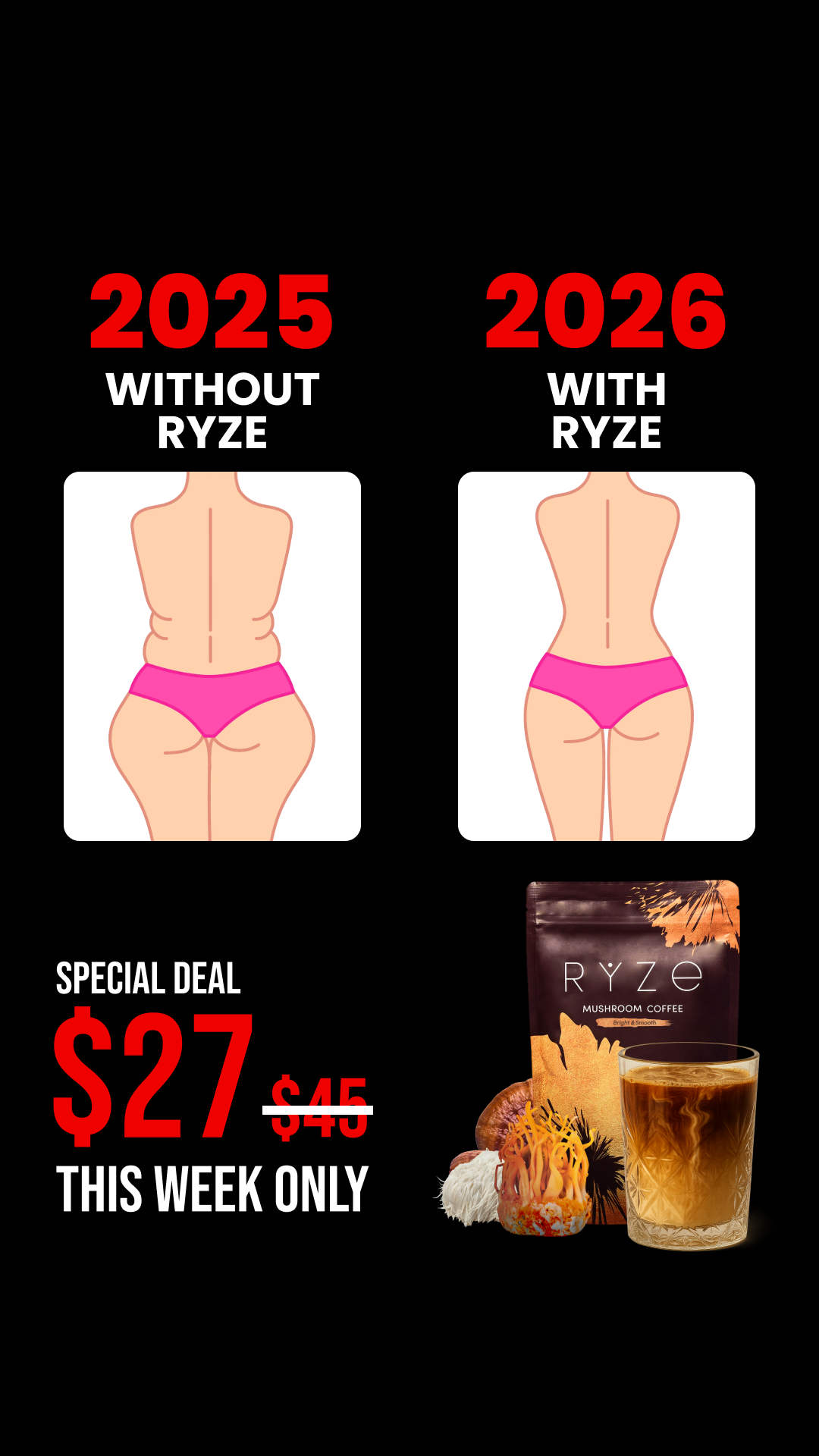 RYZE Superfoods Facebook ad