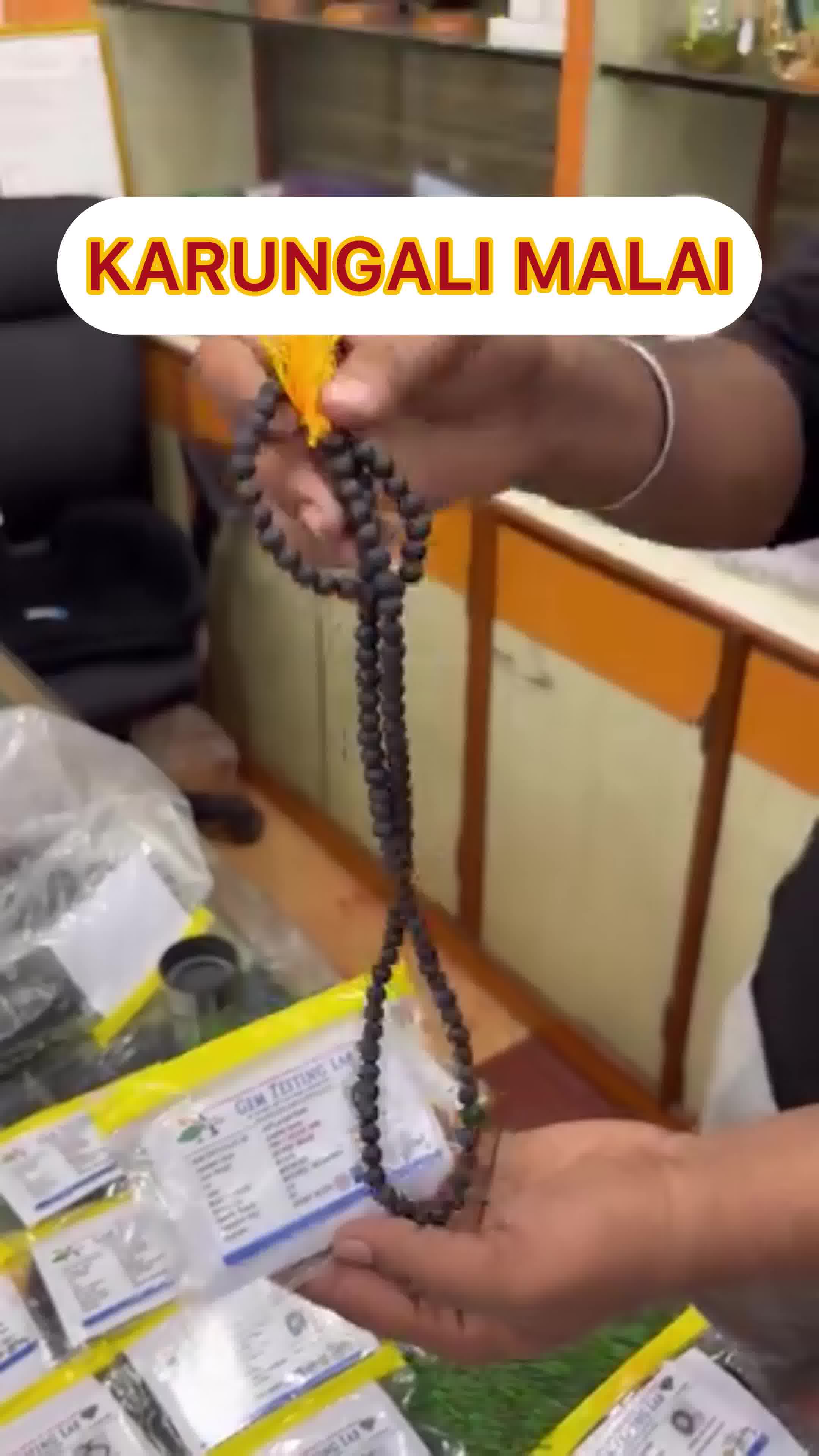 Tiara jewels Facebook ad: 108 Beads Karungali Mala Govt. Certified