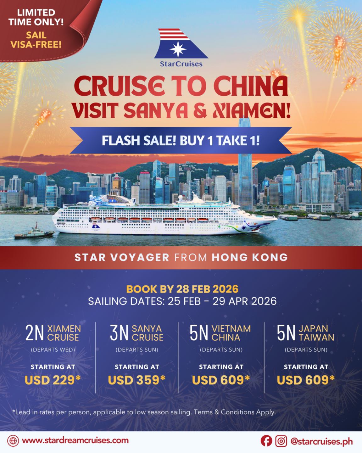 Star Cruises Philippines Facebook ad: Official Website | StarDream Cruises