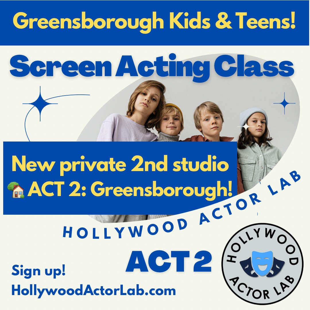 Hollywood Actor Lab Facebook ad: Hey parents! Exciting new 2nd private studio opening…