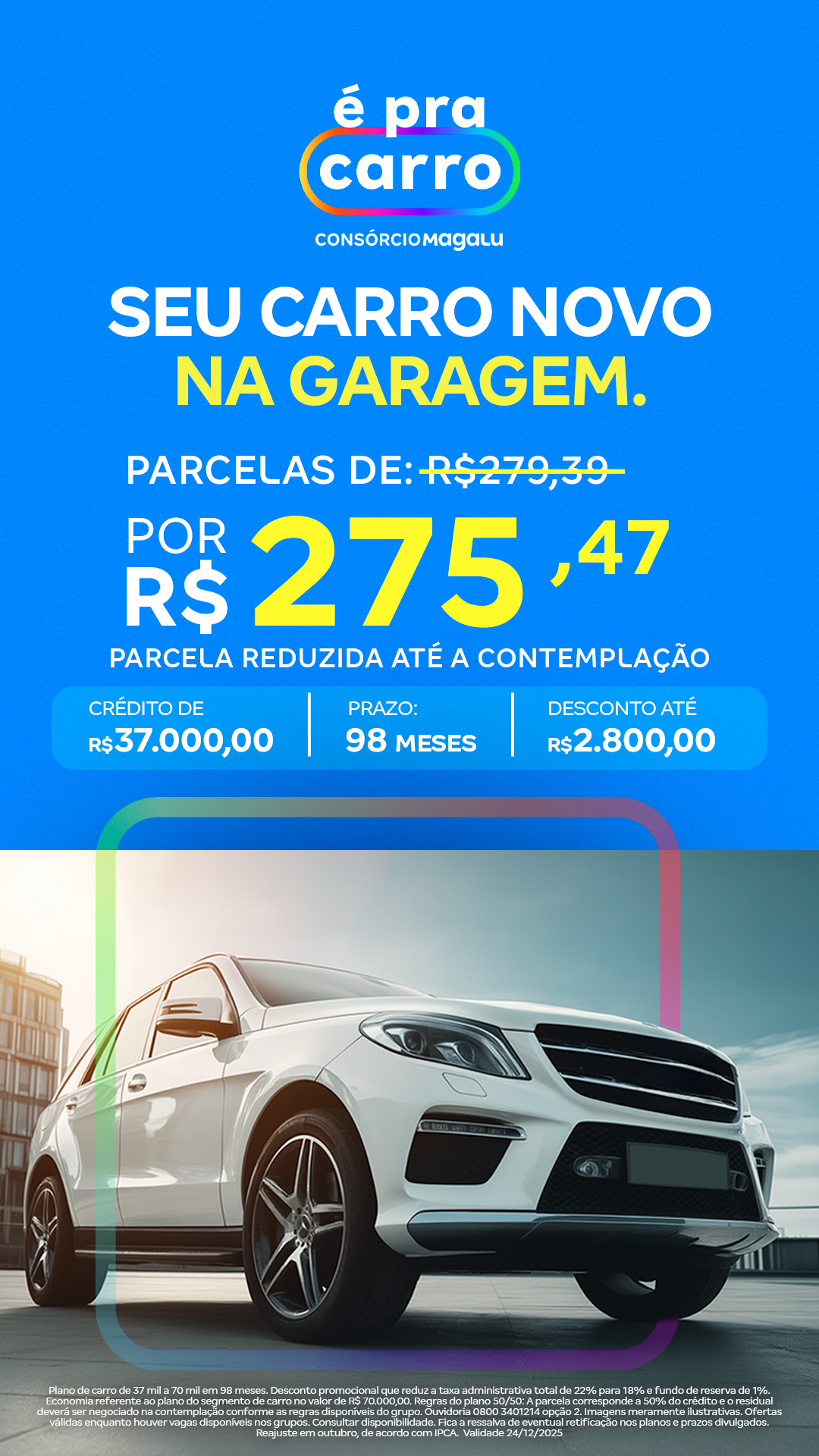 Consórcio Magalu Facebook ad from Dec 9, 2025