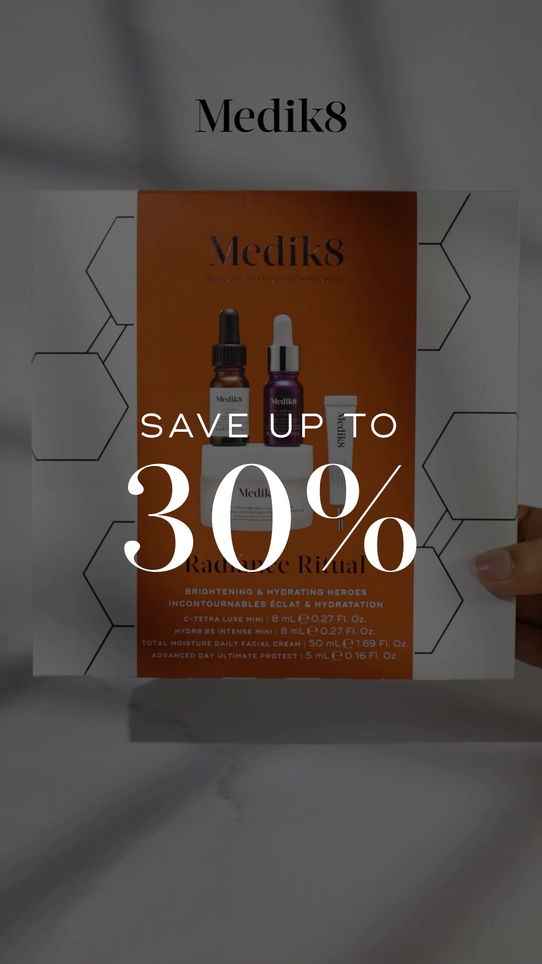 Medik8 Facebook ad: Clinically Proven & Ready To Gift