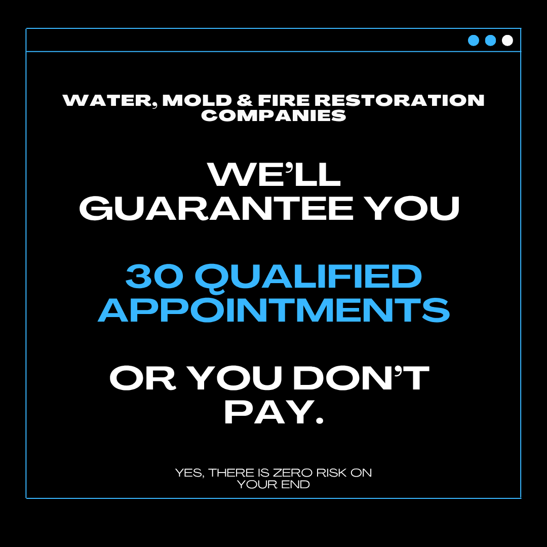 SureFlow Facebook ad: Water, Mold & Fire Restoration Companies, Listen Up!