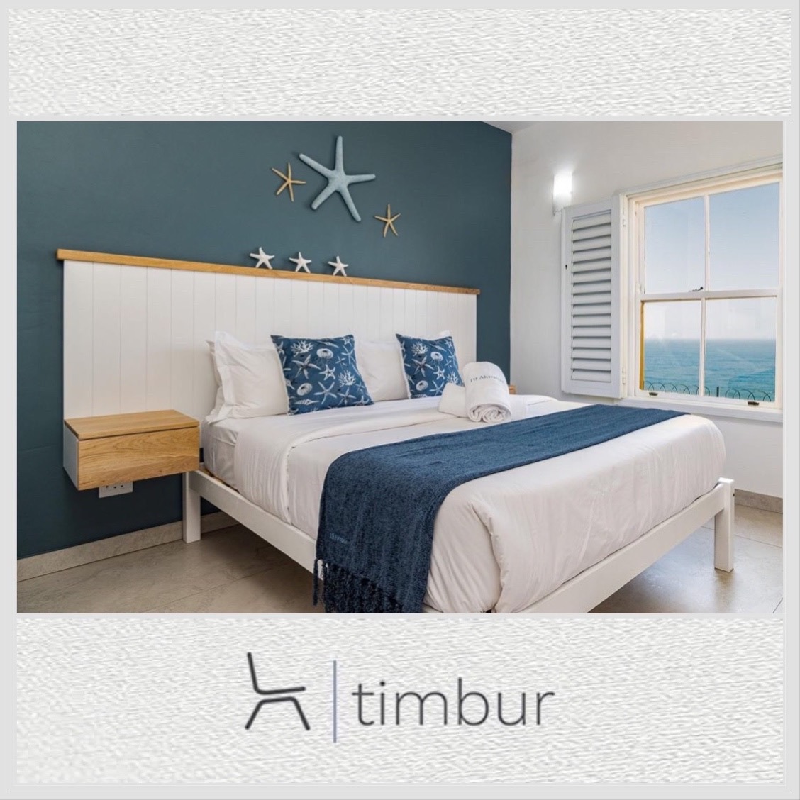 Timbur Facebook ad: Transform your bedroom with floating designs that…