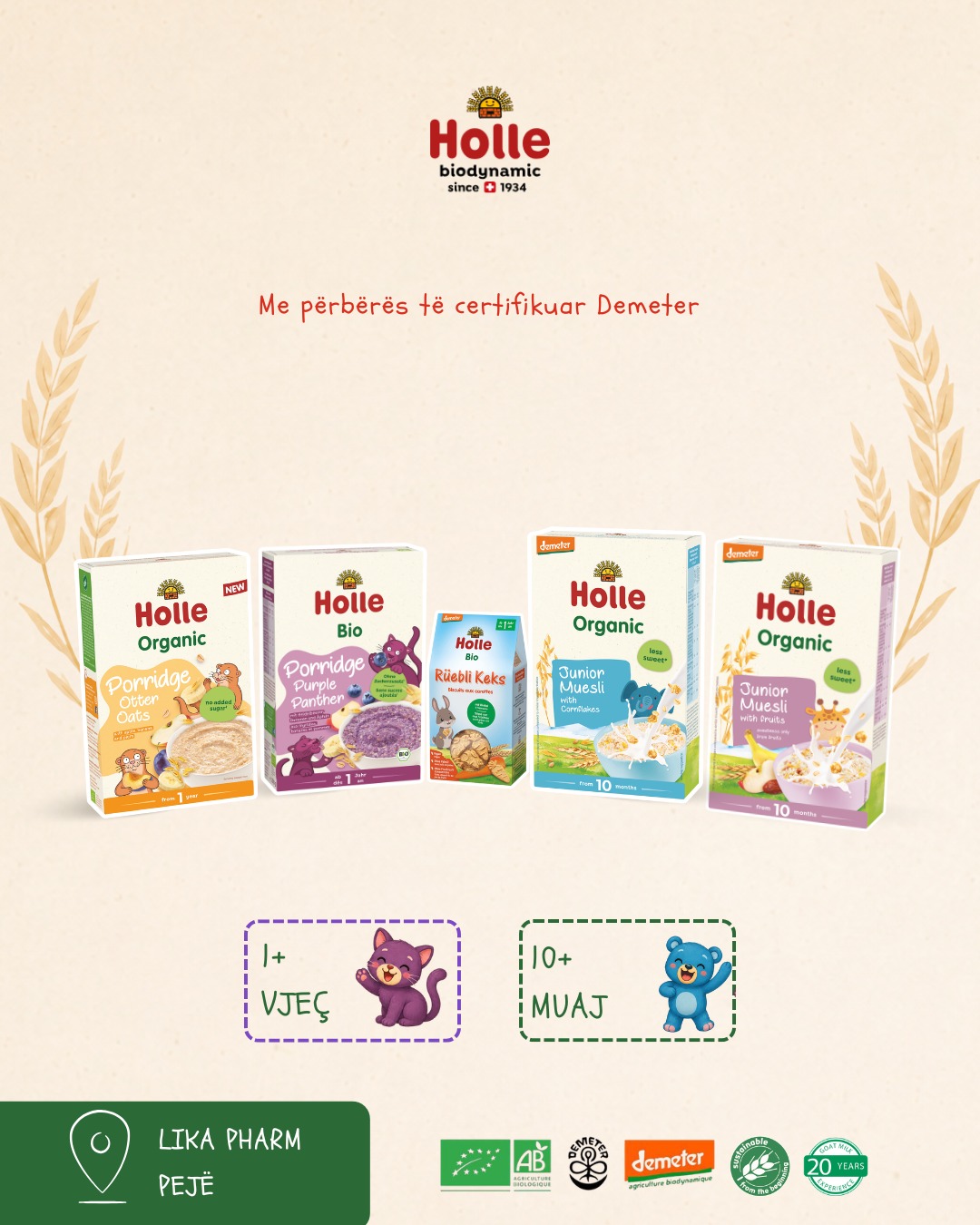 Holle Baby Kosova Facebook ad: Zbuloni gamën e produkteve Holle Organic, të përgatitura…