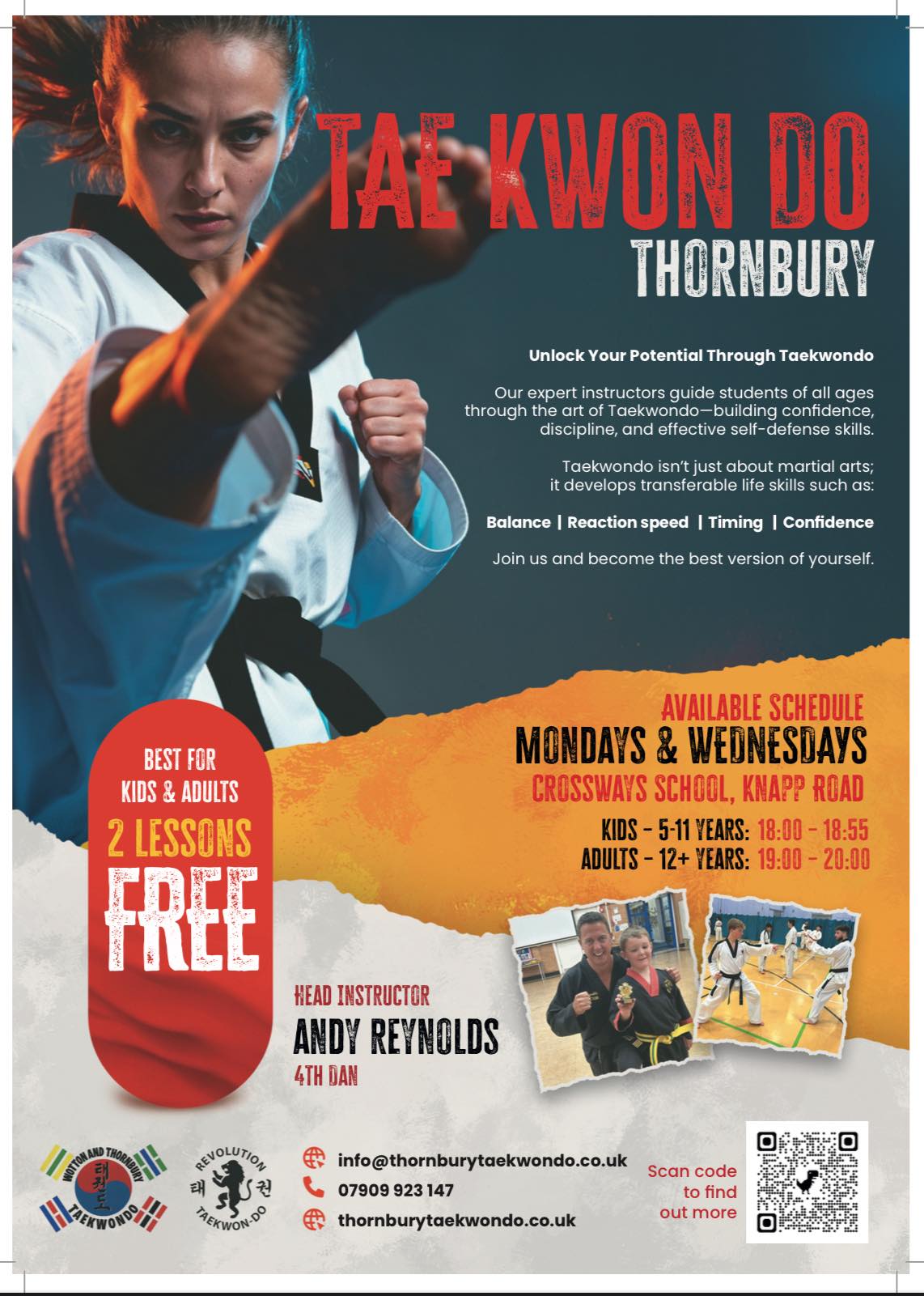 Thornbury Taekwondo Facebook ad: Unlock Confidence, Discipline & Self-Defence, 2 Free…