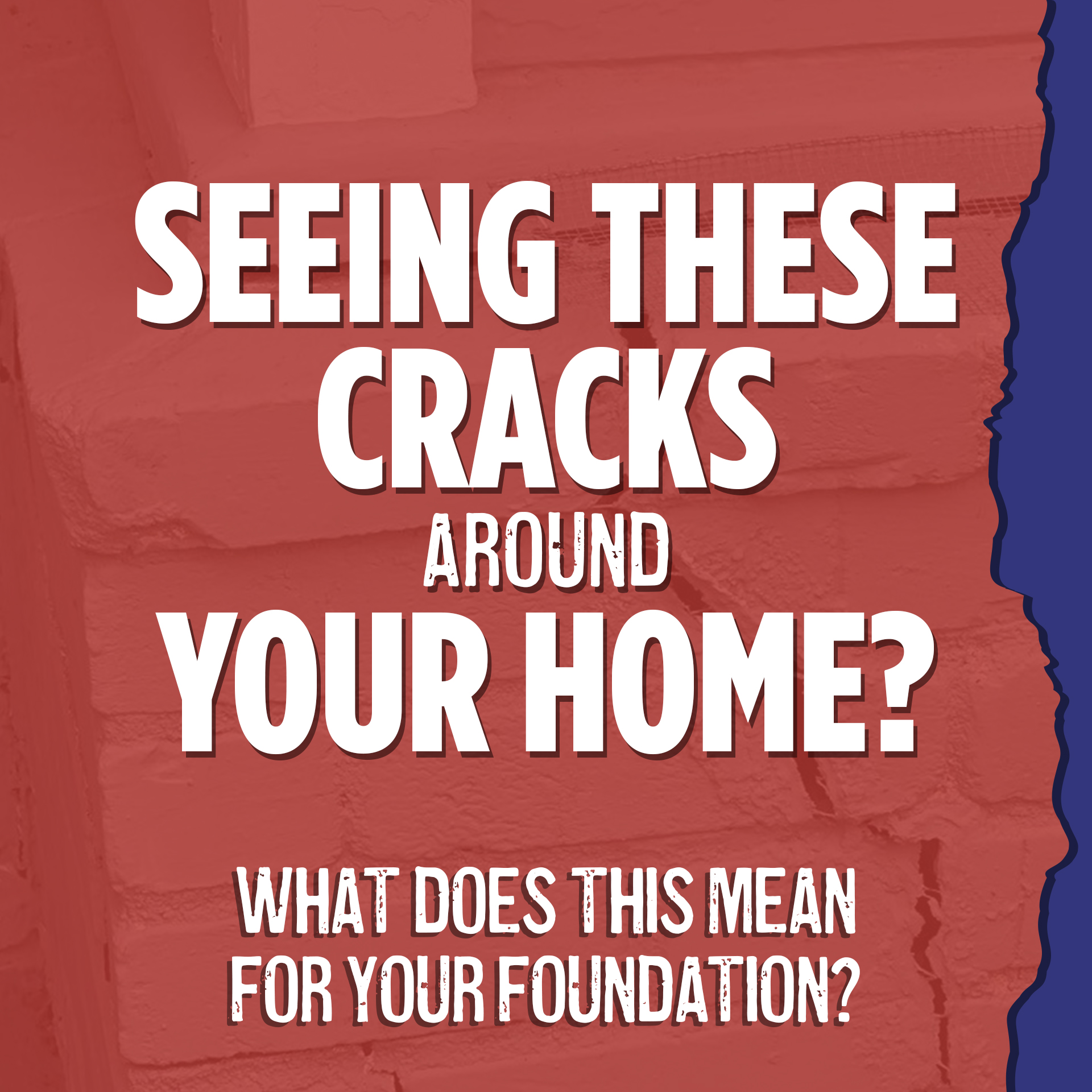 Foundation Recovery Systems Facebook ad: Small crack today = big problem tomorrow.