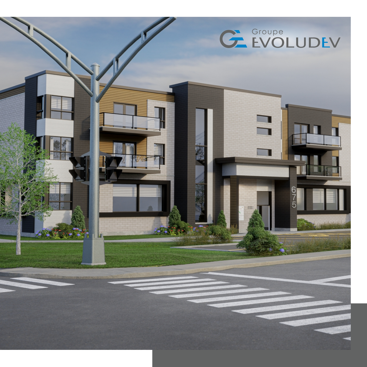 Groupe Evoludev Facebook ad: Le Charlotte à Saint-Charles-Borromée propose 28 unités…