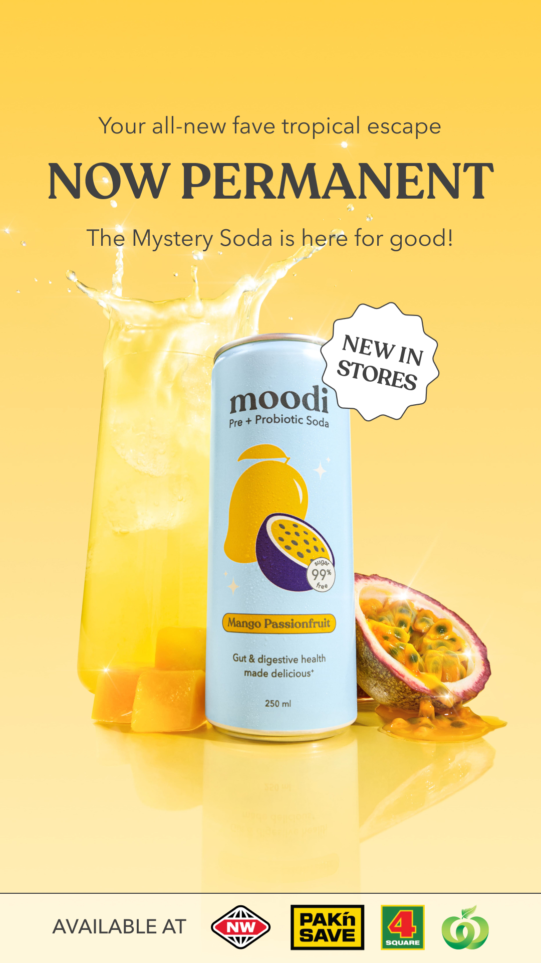Moodi Facebook ad: NEW in stores