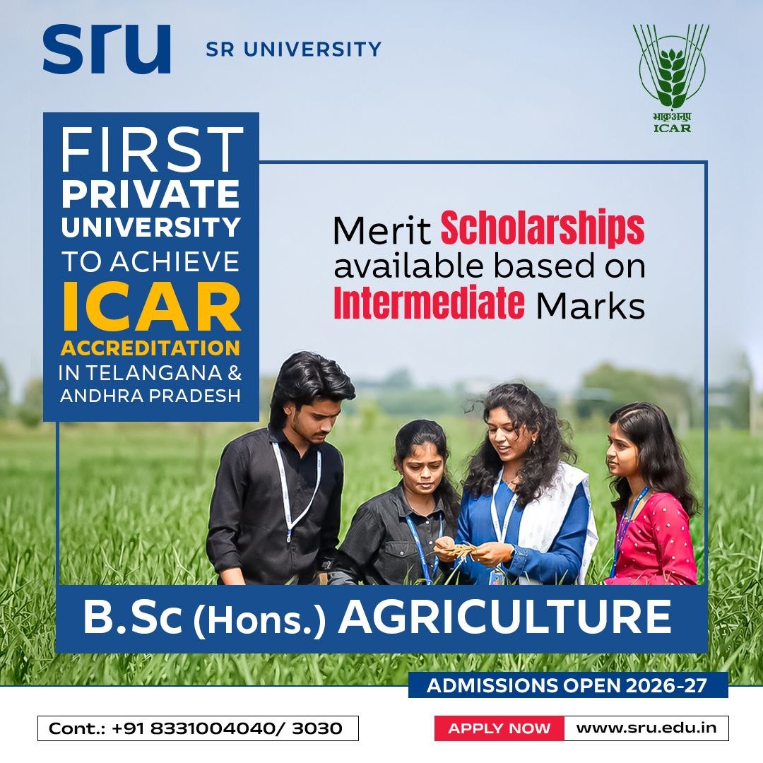 SR University Facebook ad: First Private University in Telangana & Andhra Pradesh