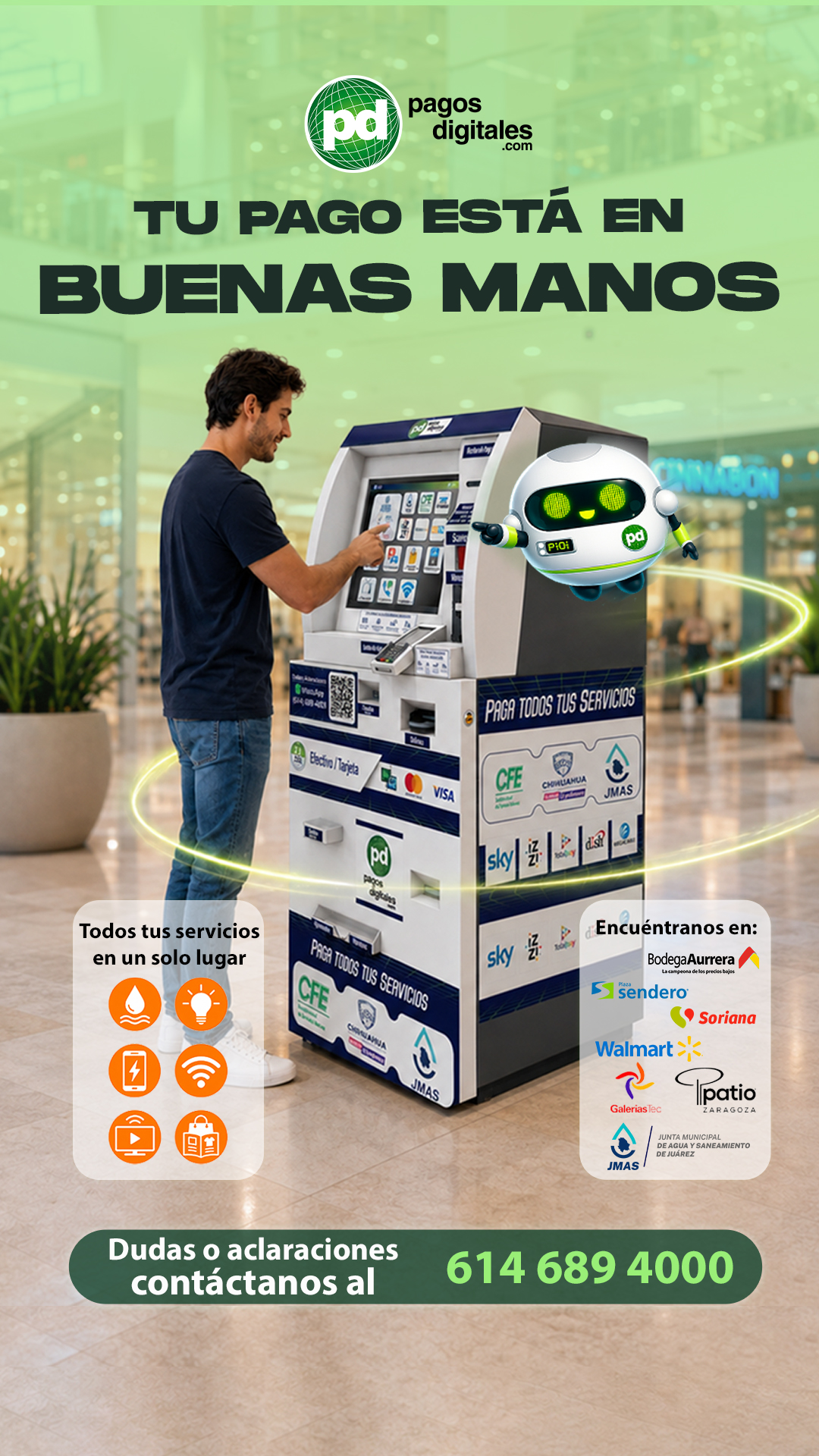 Pagos Digitales Juárez Facebook ad from Aug 26, 2026