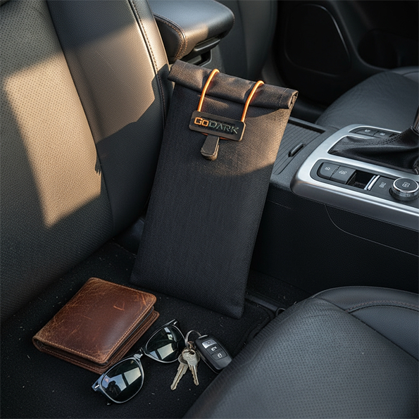 GoDark Faraday Bags Facebook ad: Your Travel EDC Upgrade: GoDark Faraday Bag.