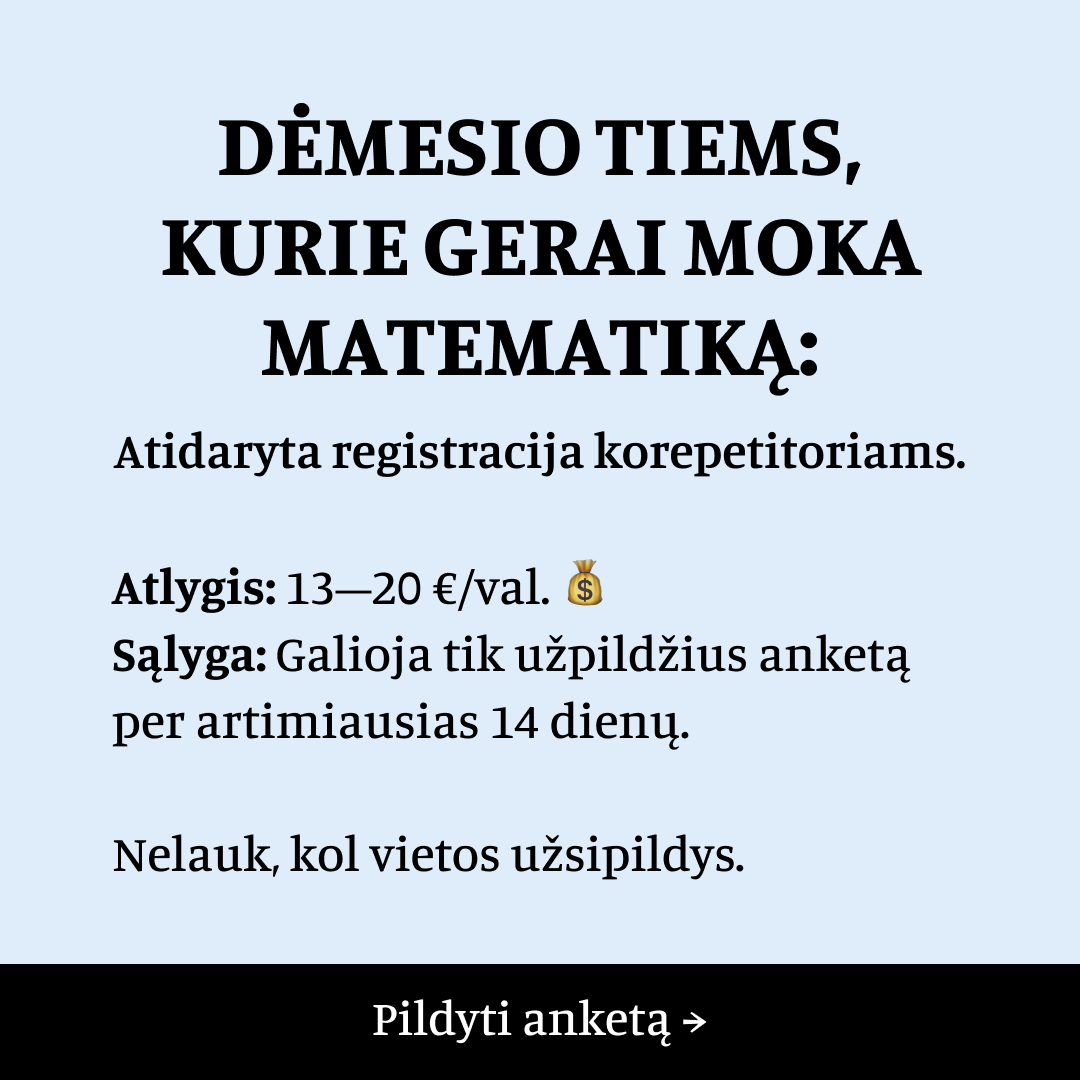Korepetitoriai.lt Facebook ad