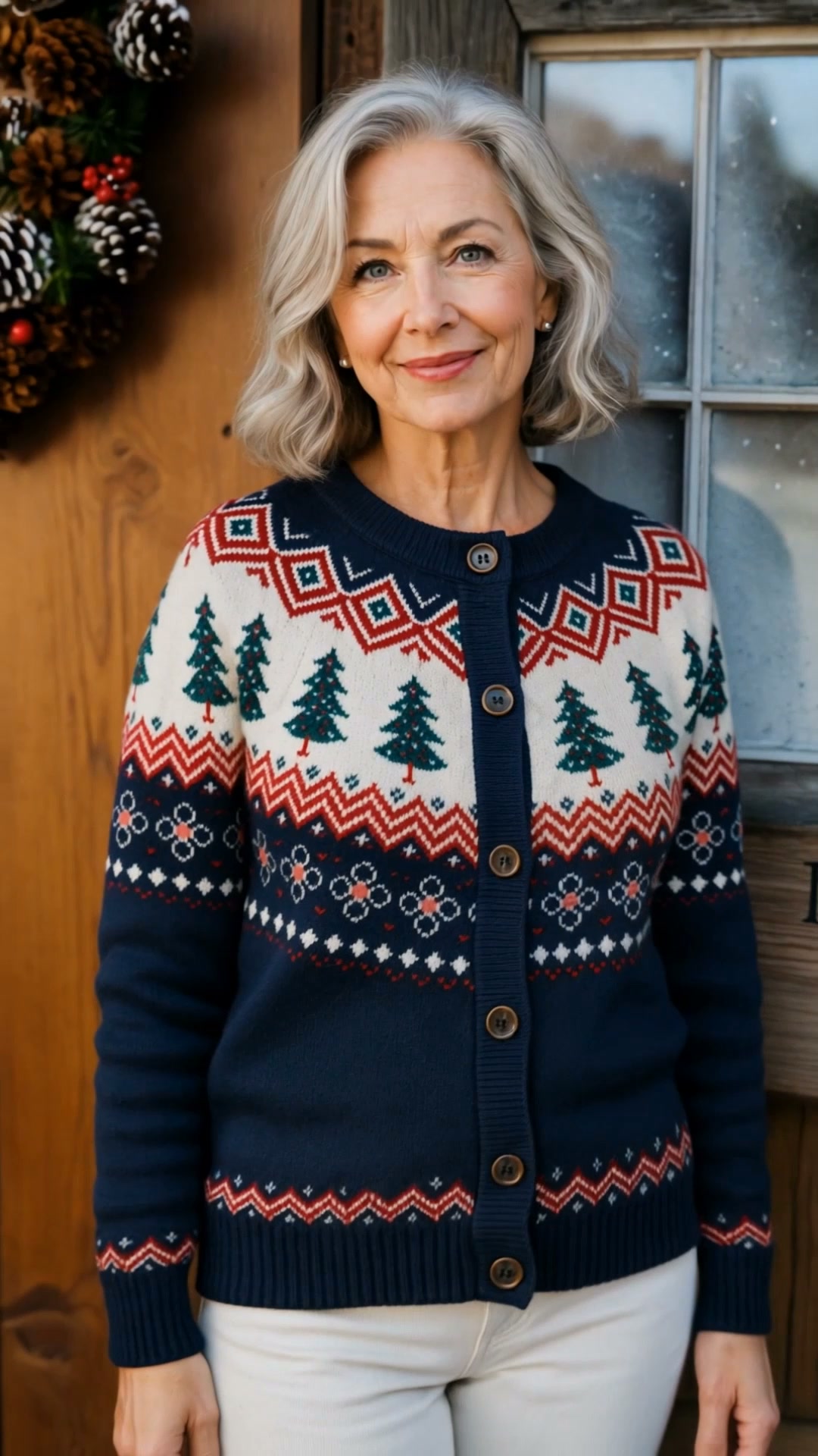 Giantbighands - Embroidered Gifts Facebook ad: Cozy Christmas Knit Cardigan