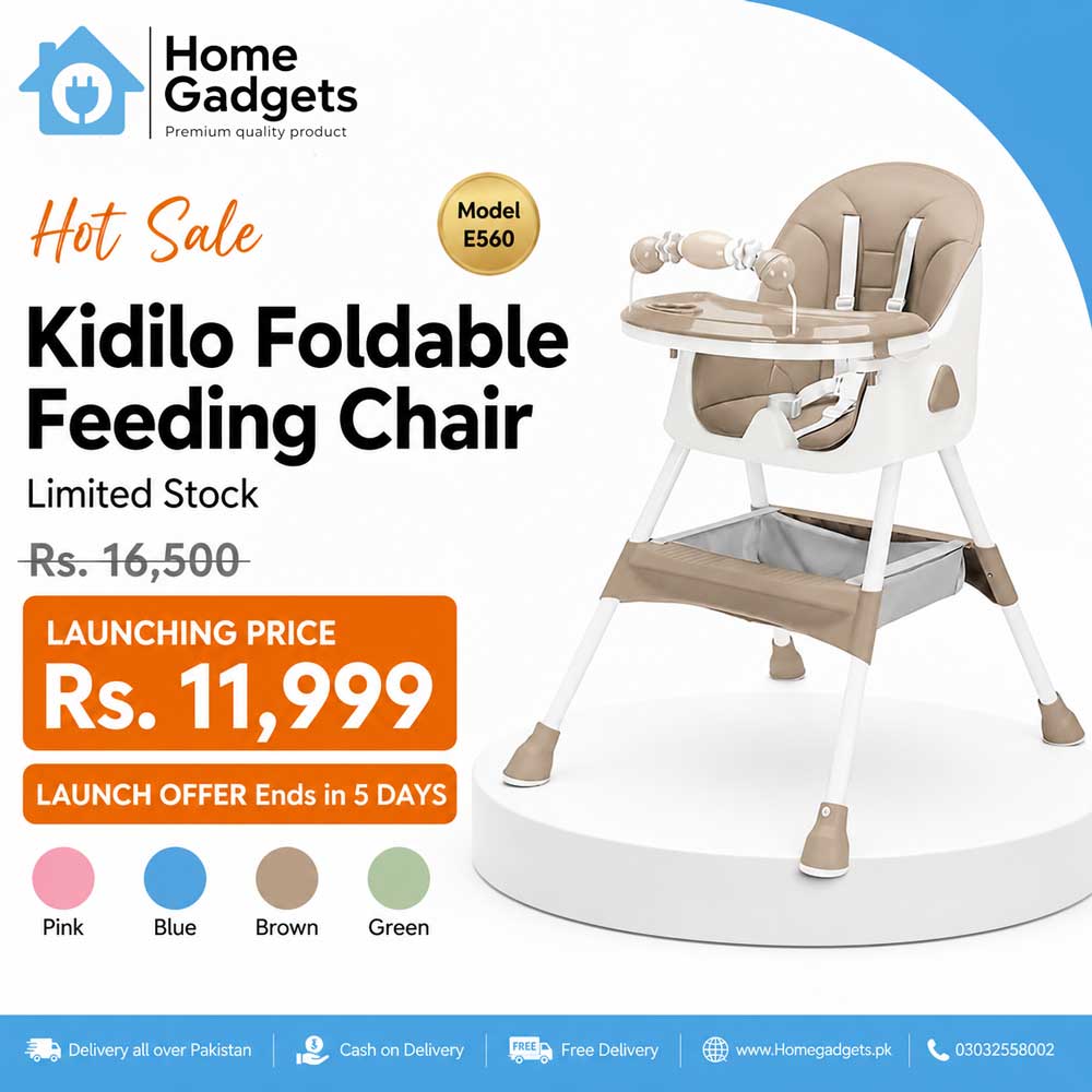 Home Gadgets Facebook ad: Buy Kidilo Baby High Chair E560 - Reclining & Foldable Chair