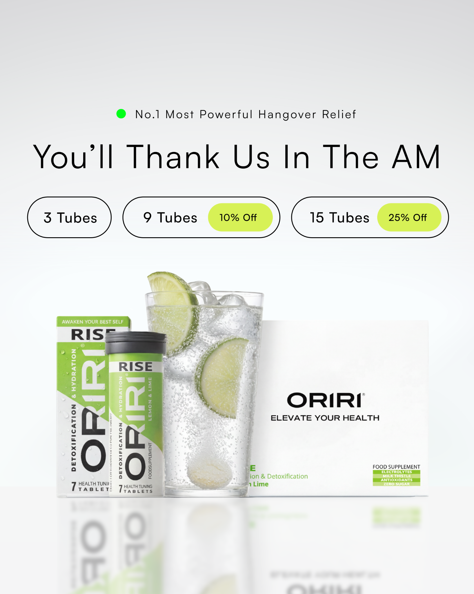 ORIRI Facebook ad: Hangover? We’ve Got You Covered.