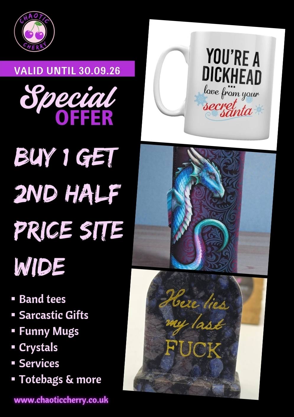 Chaotic Cherry Facebook ad: A LITTLE SEPTEMBER TREAT FOR YOU…
