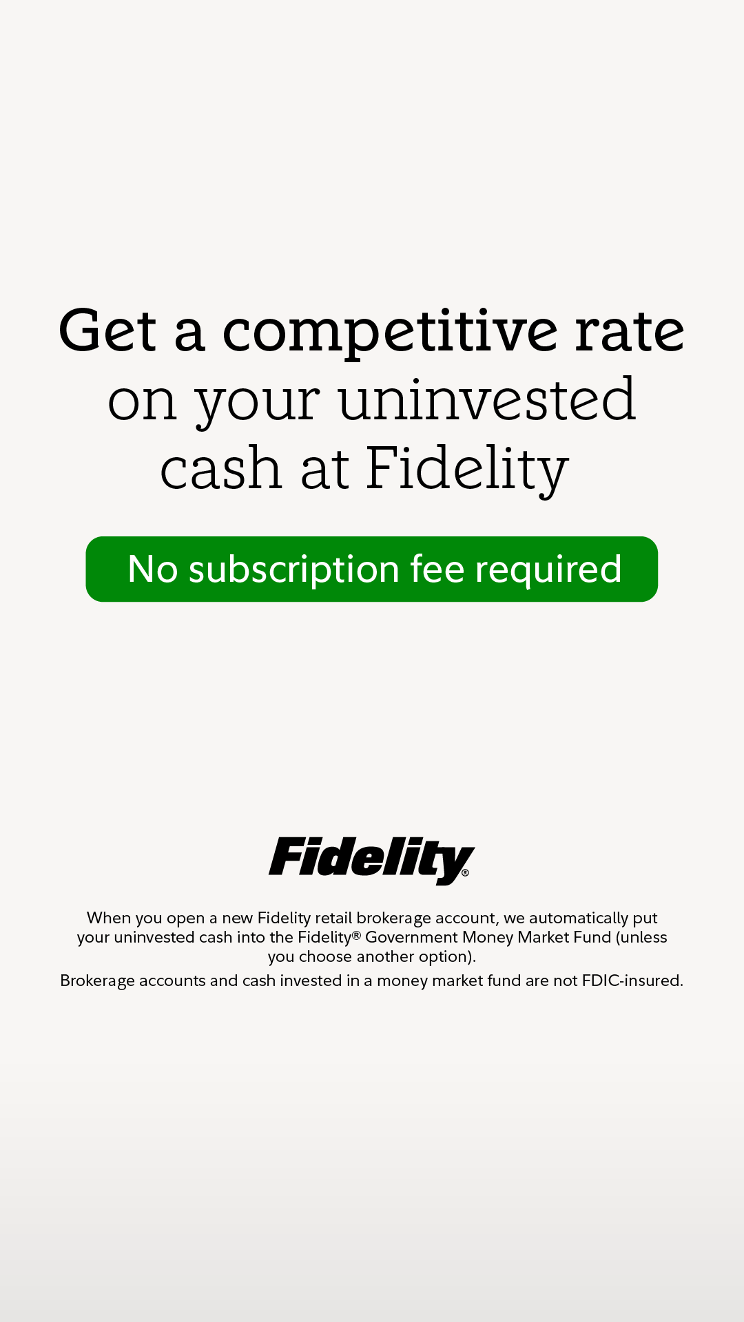 Fidelity Investments Facebook ad