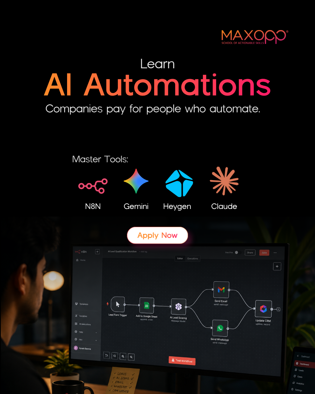 Maxopp Facebook ad: Stop Learning AI.