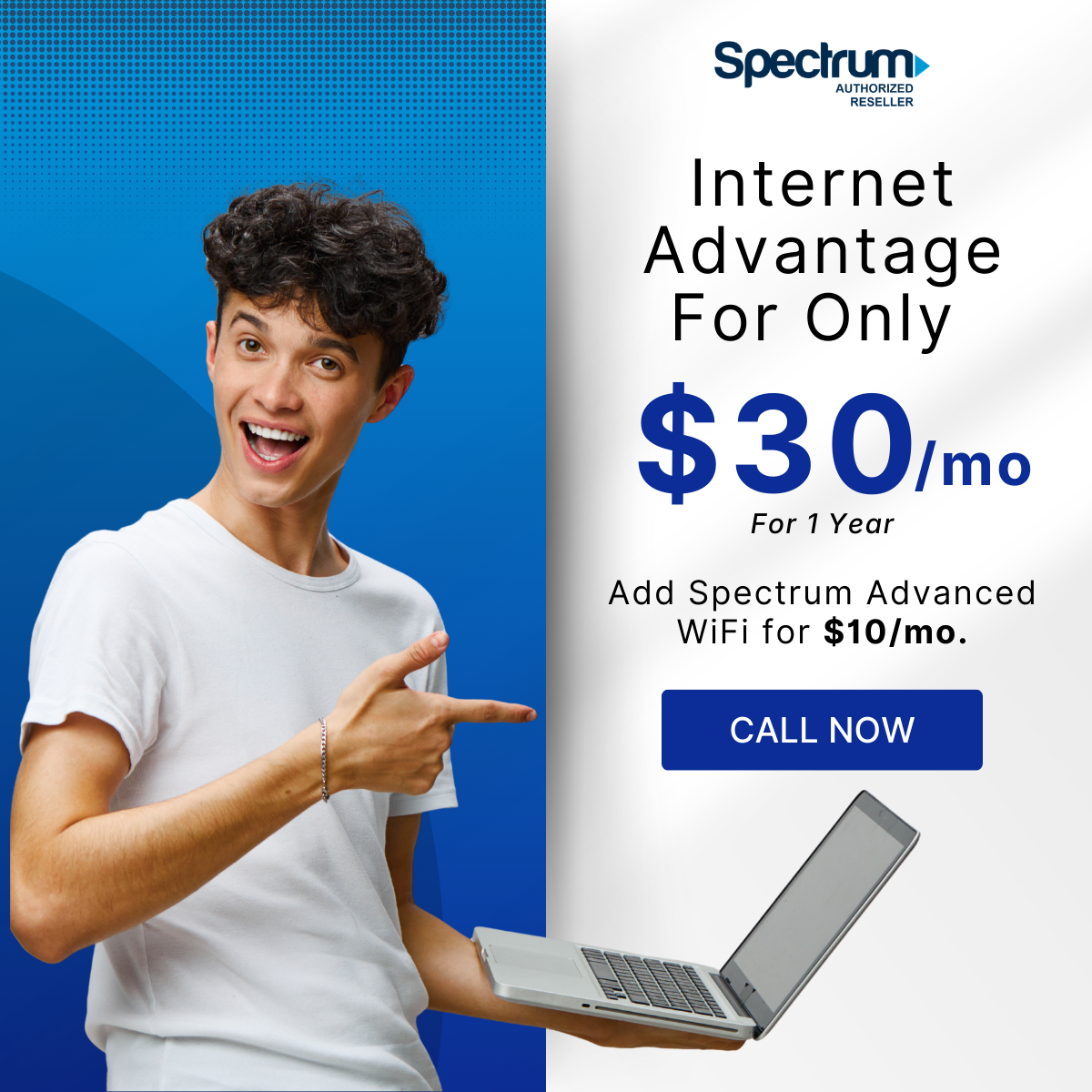 Buytvinternetphone Facebook ad: Spectrum Fiber-Powered Internet
