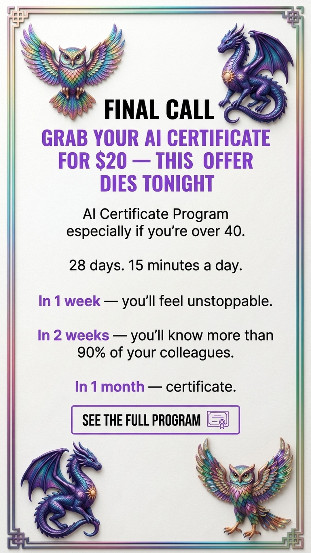 AI Simplified Facebook ad