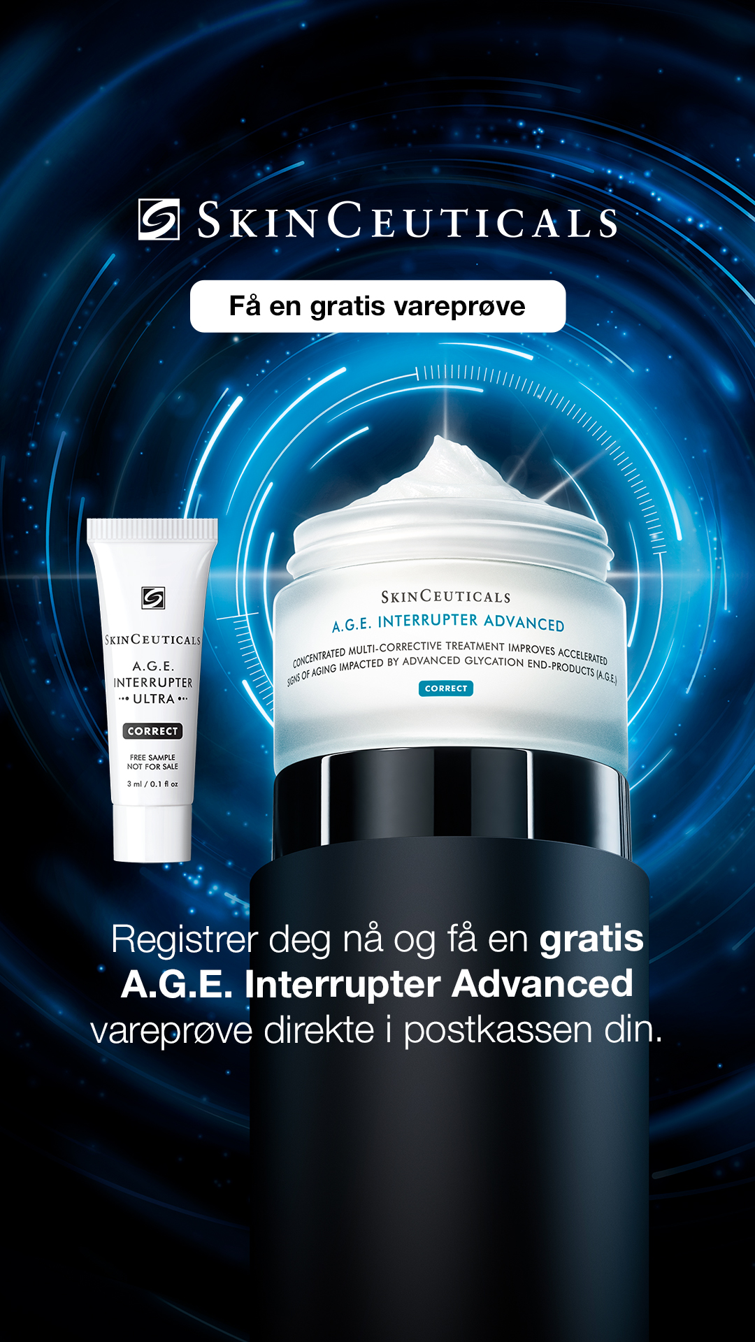 SkinCeuticals Norge Facebook ad from Feb 12, 2026