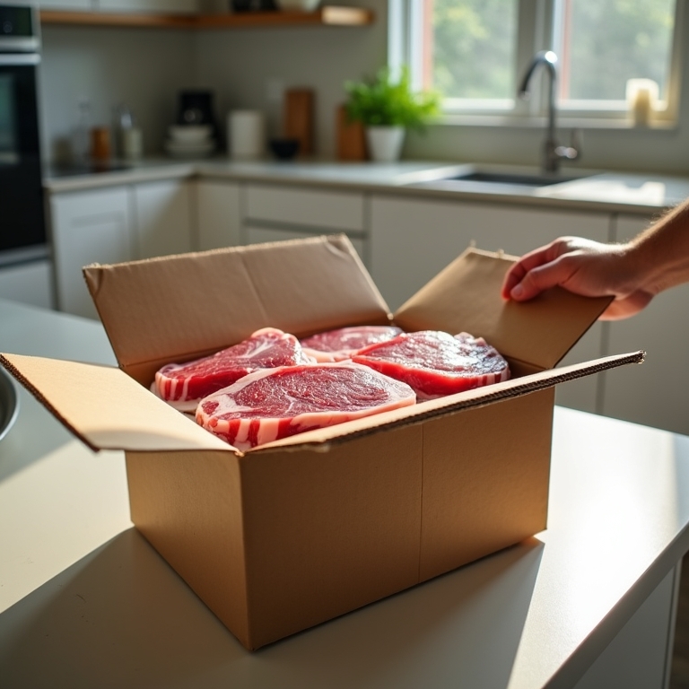 Brief Review Facebook ad: Grass Fed Beef Delivery.