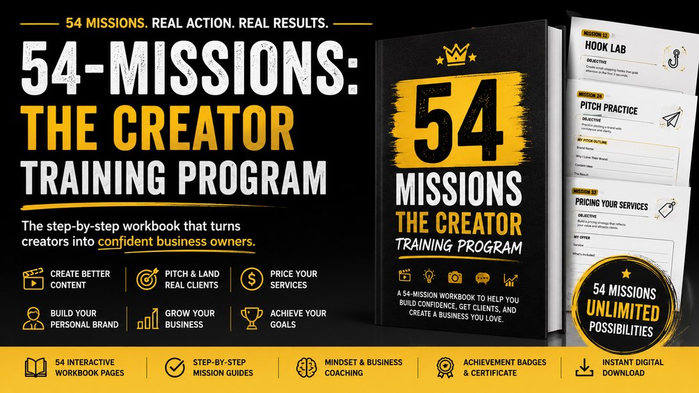 Ideas 2 Impact Facebook ad: 54-Missions: The Creator Training Program