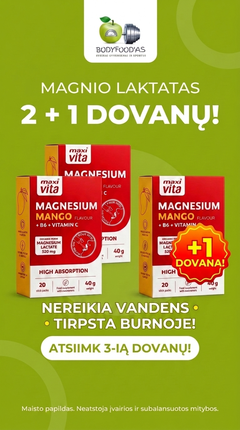 Sveikatos produktai ir sporto papildai Facebook ad: Tirpstantis magnis. 2+1 DOVANŲ!