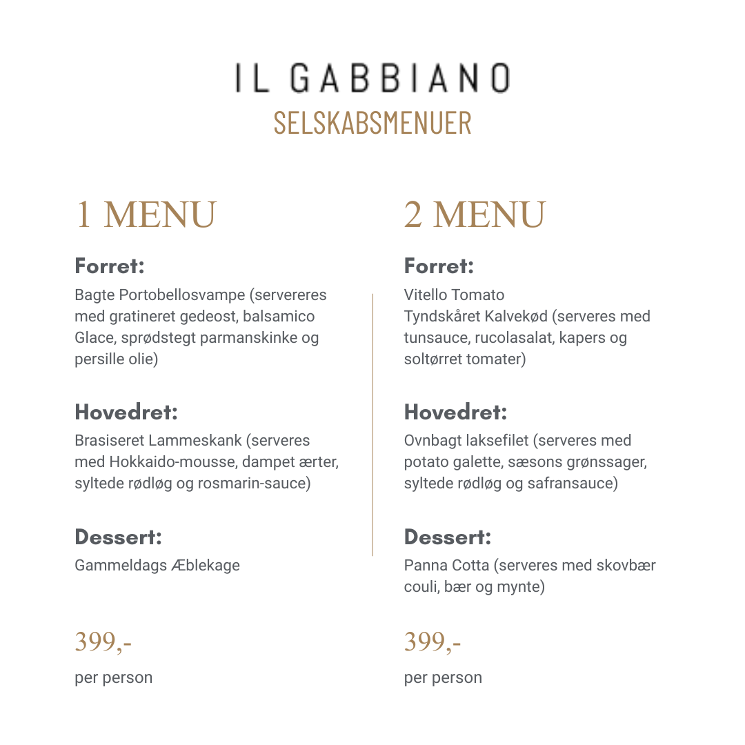 Gabbiano Facebook ad: Skal du holde fødselsdag, bryllup, konfirmation eller…