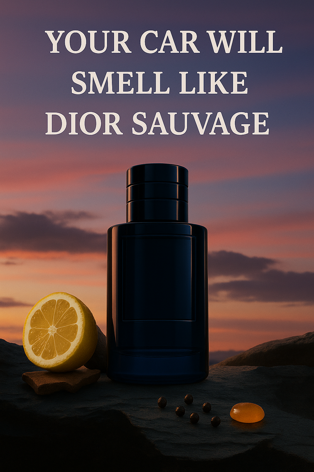 Vial Luxury Facebook ad: Your car will smell like Dior Sauvage.