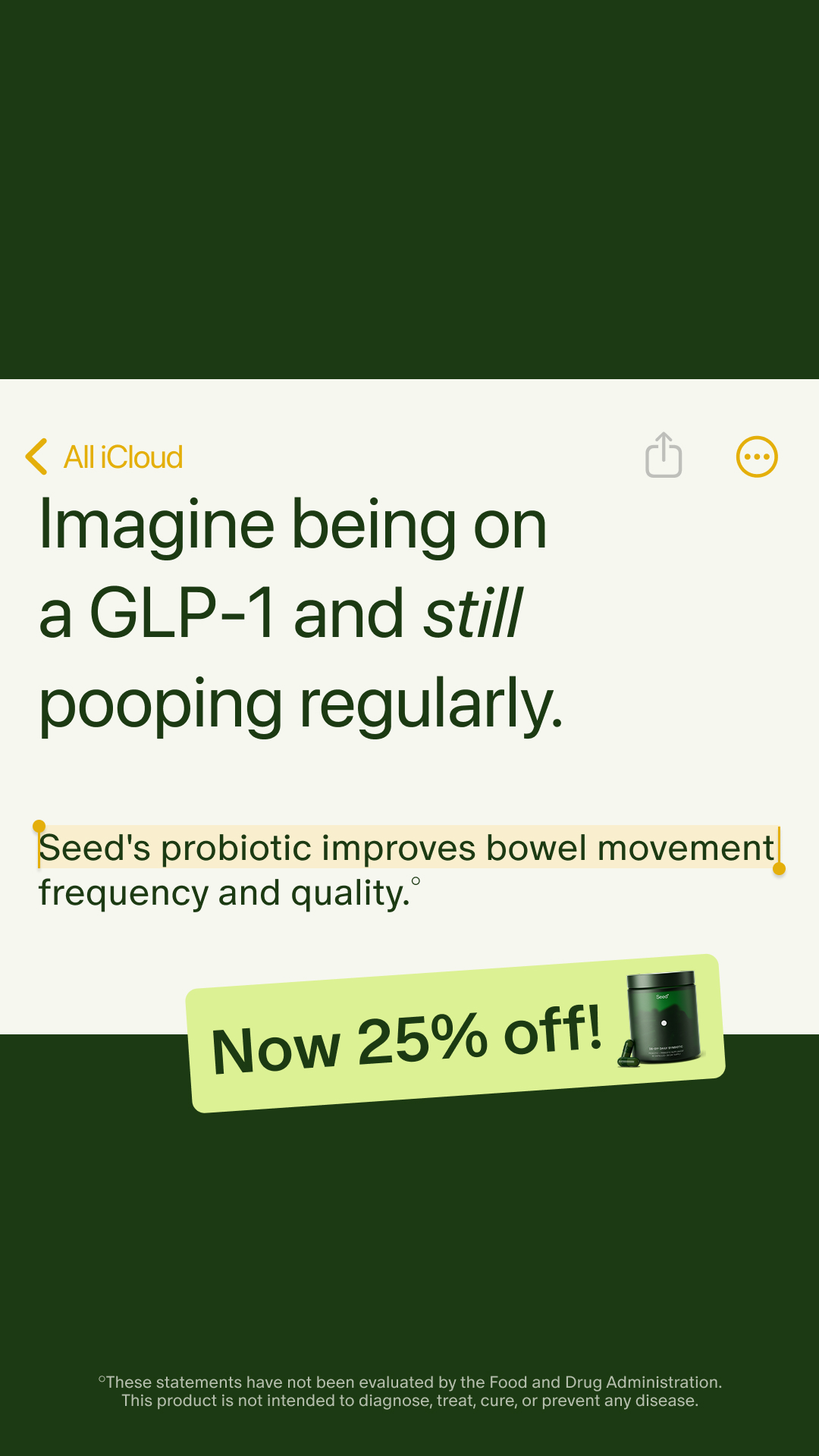 Seed Facebook ad