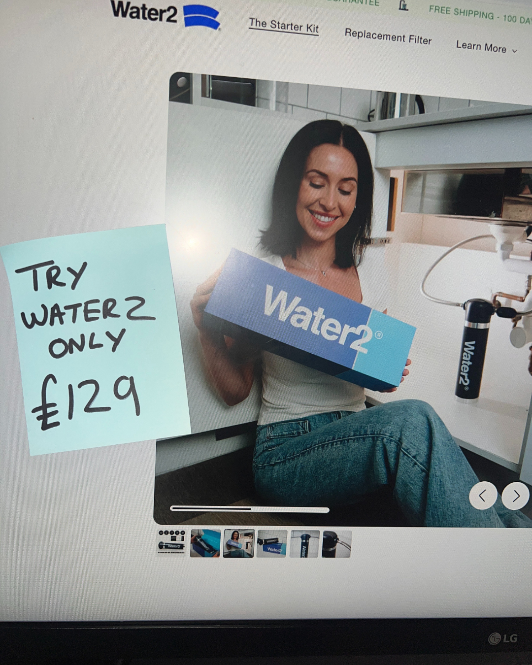 Water2 Facebook ad