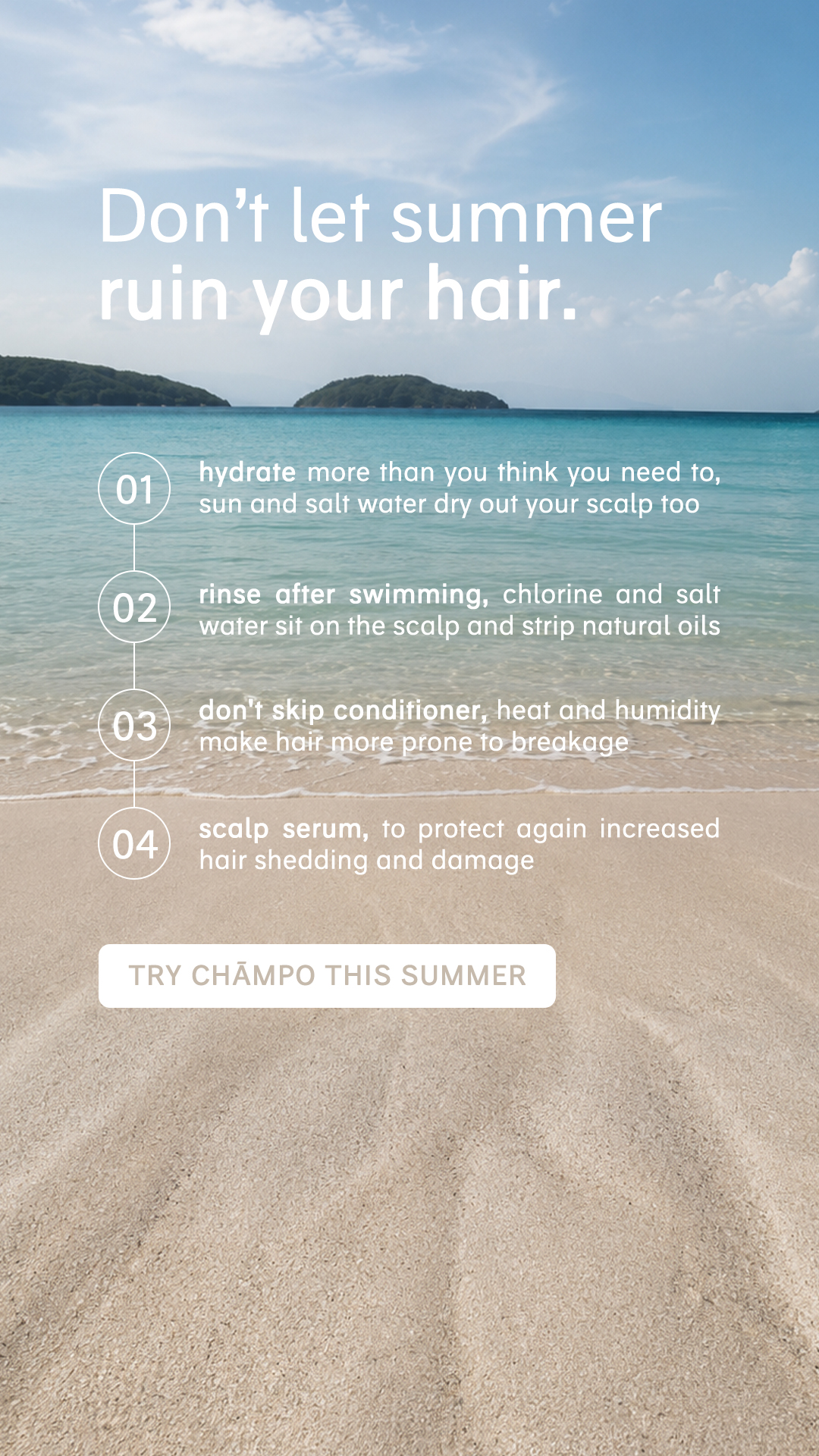 Chāmpo Haircare Facebook ad