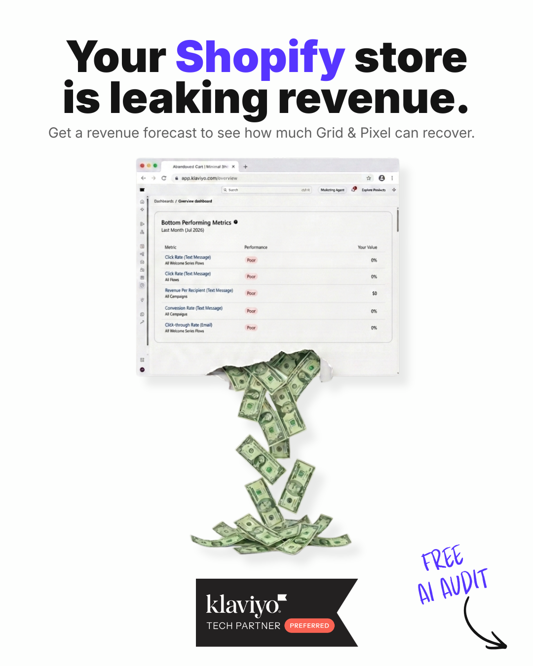 DTC Lou Facebook ad: Book a FREE audit (Worth $500)