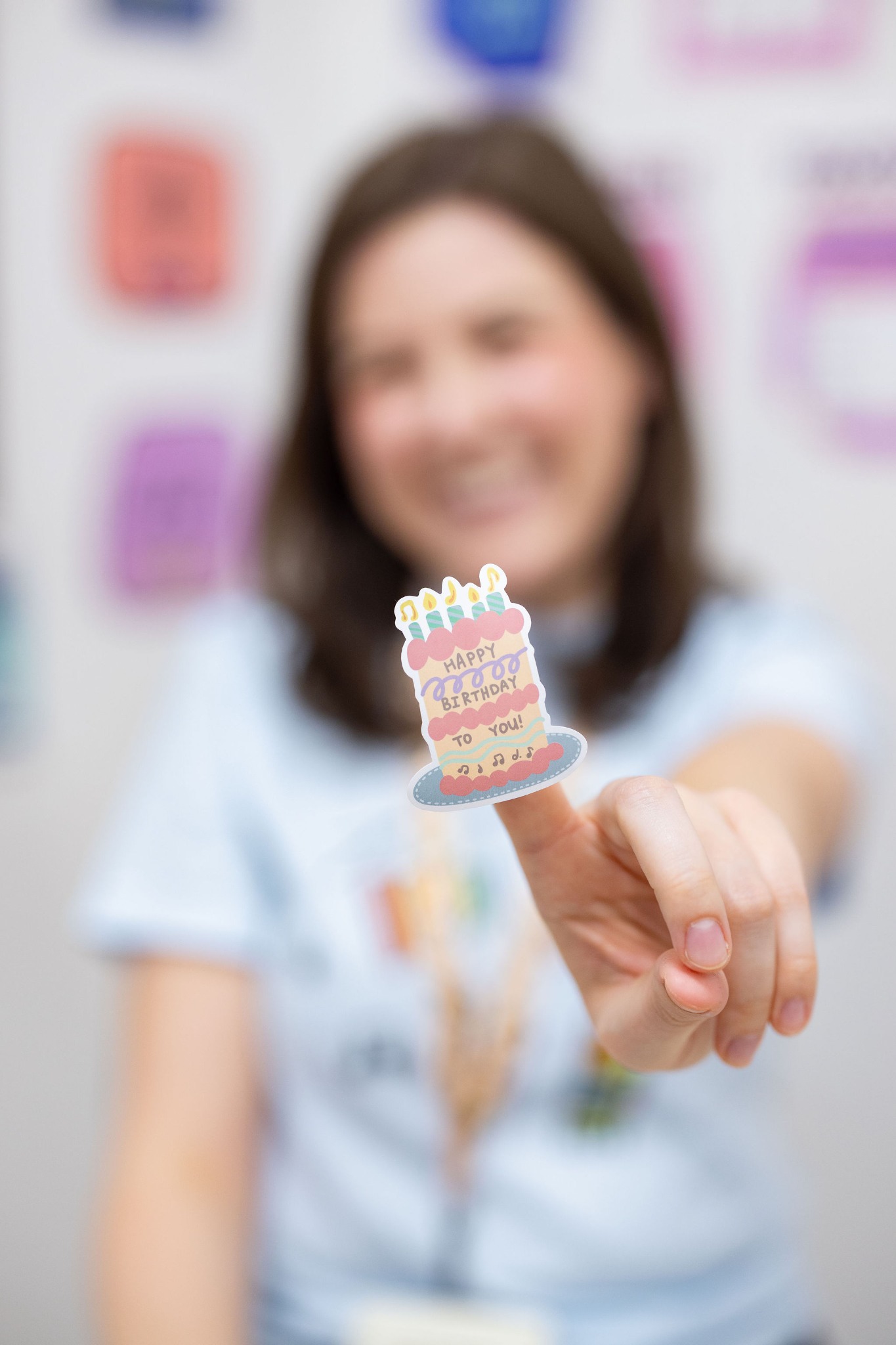 Musically Minted Facebook ad: Birthday Sticker Rolls for Music Teachers!