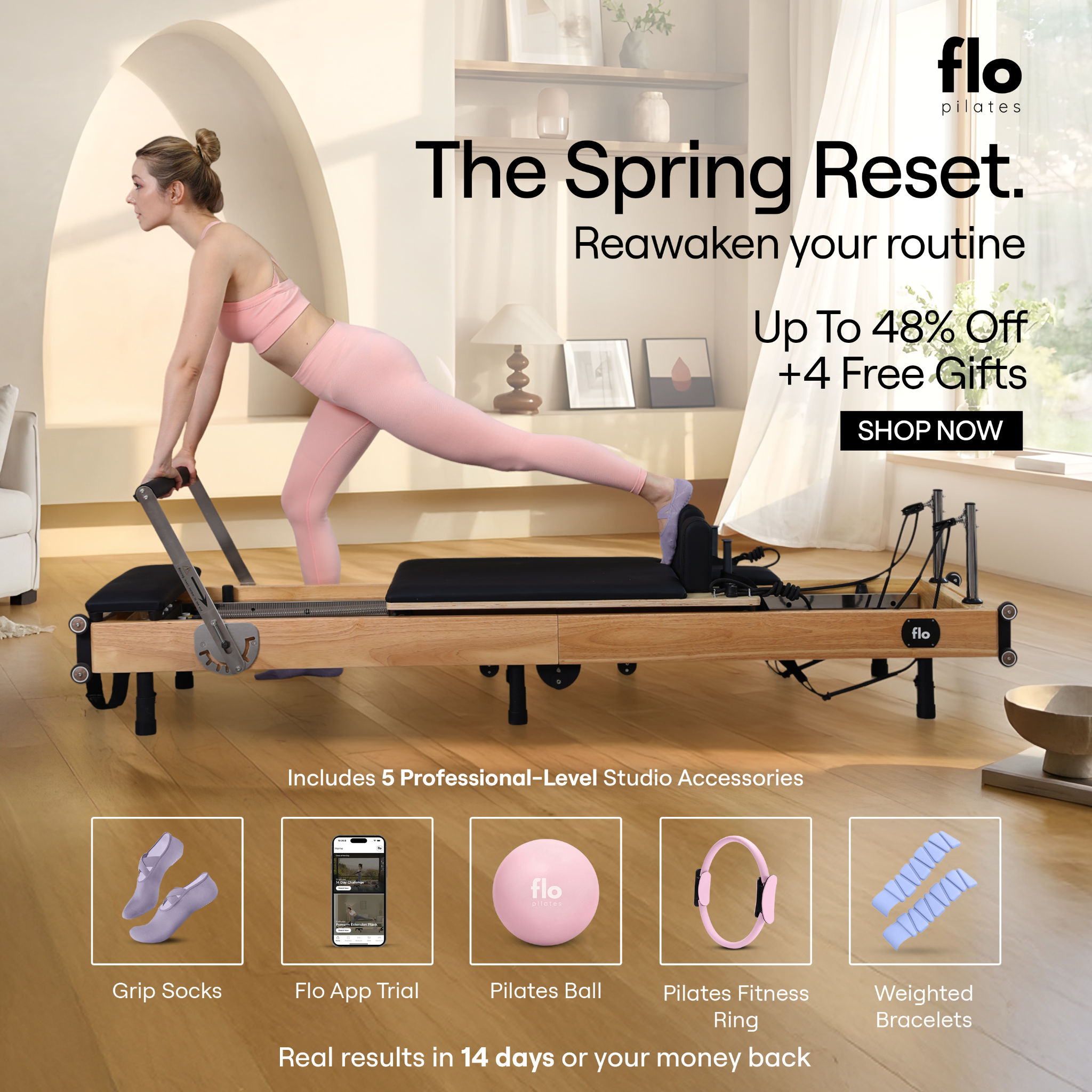 Flo Pilates Facebook ad