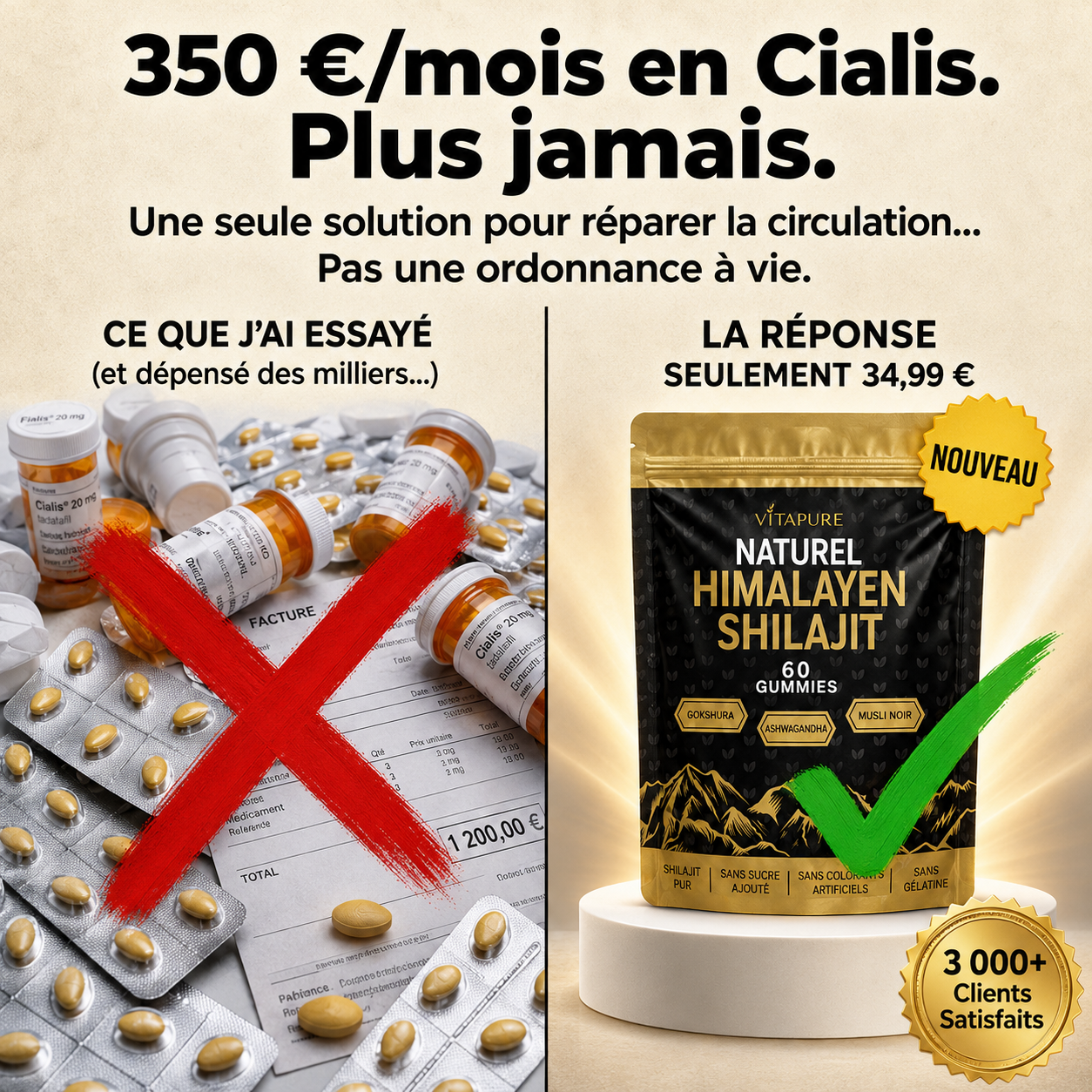 Vitalité France Magazine Facebook ad: Retrouvez vos érections d'avant le diabète