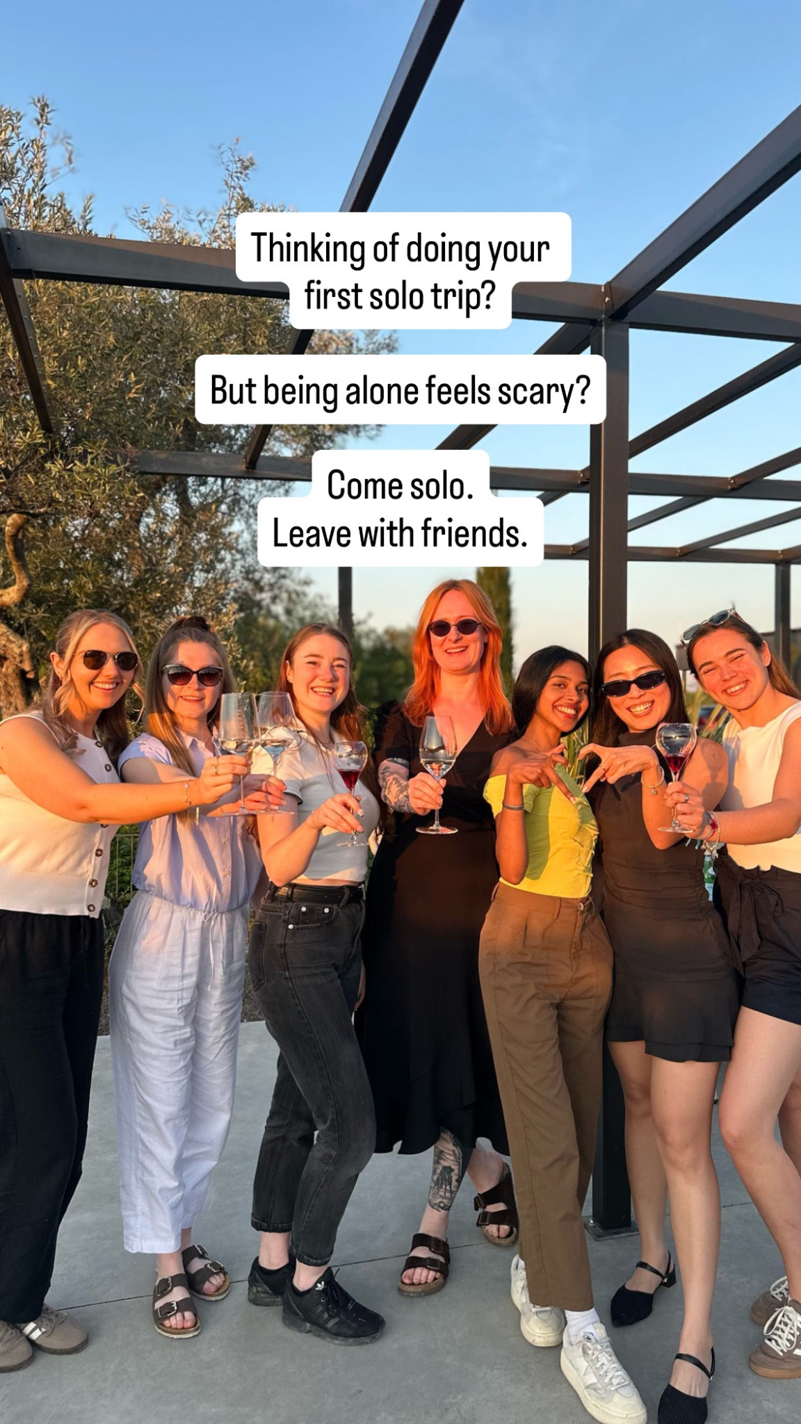 Solo Yet Together Facebook ad: Solo Trip with New Friends?