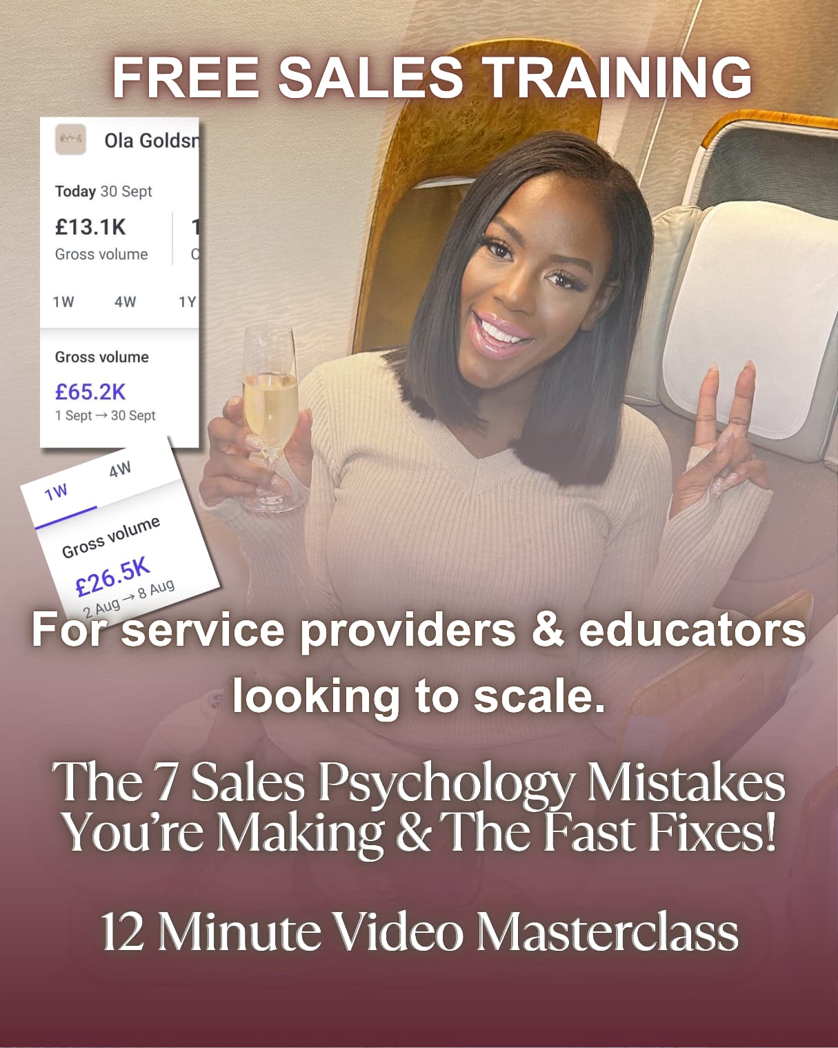 Ola Goldsmith Business Facebook ad: FREE SALES TRAINING