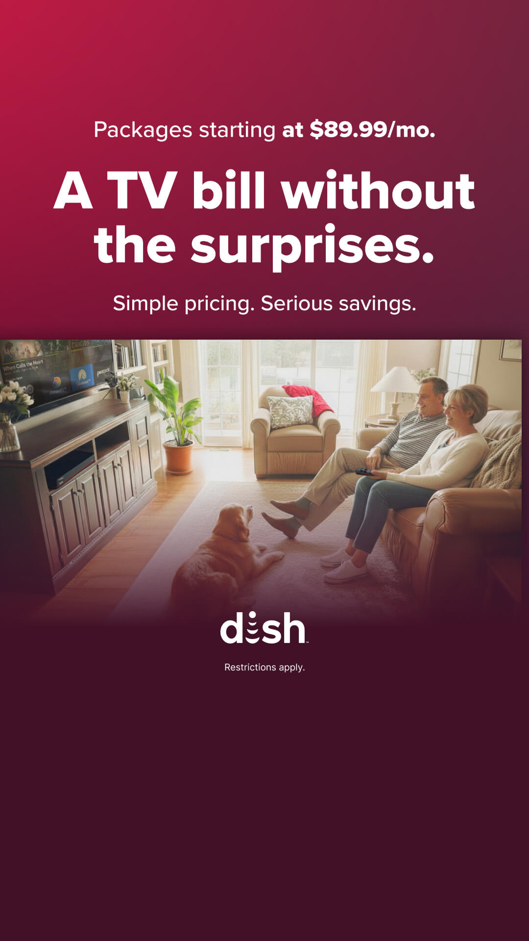 DISH Facebook ad from Apr 8, 2026