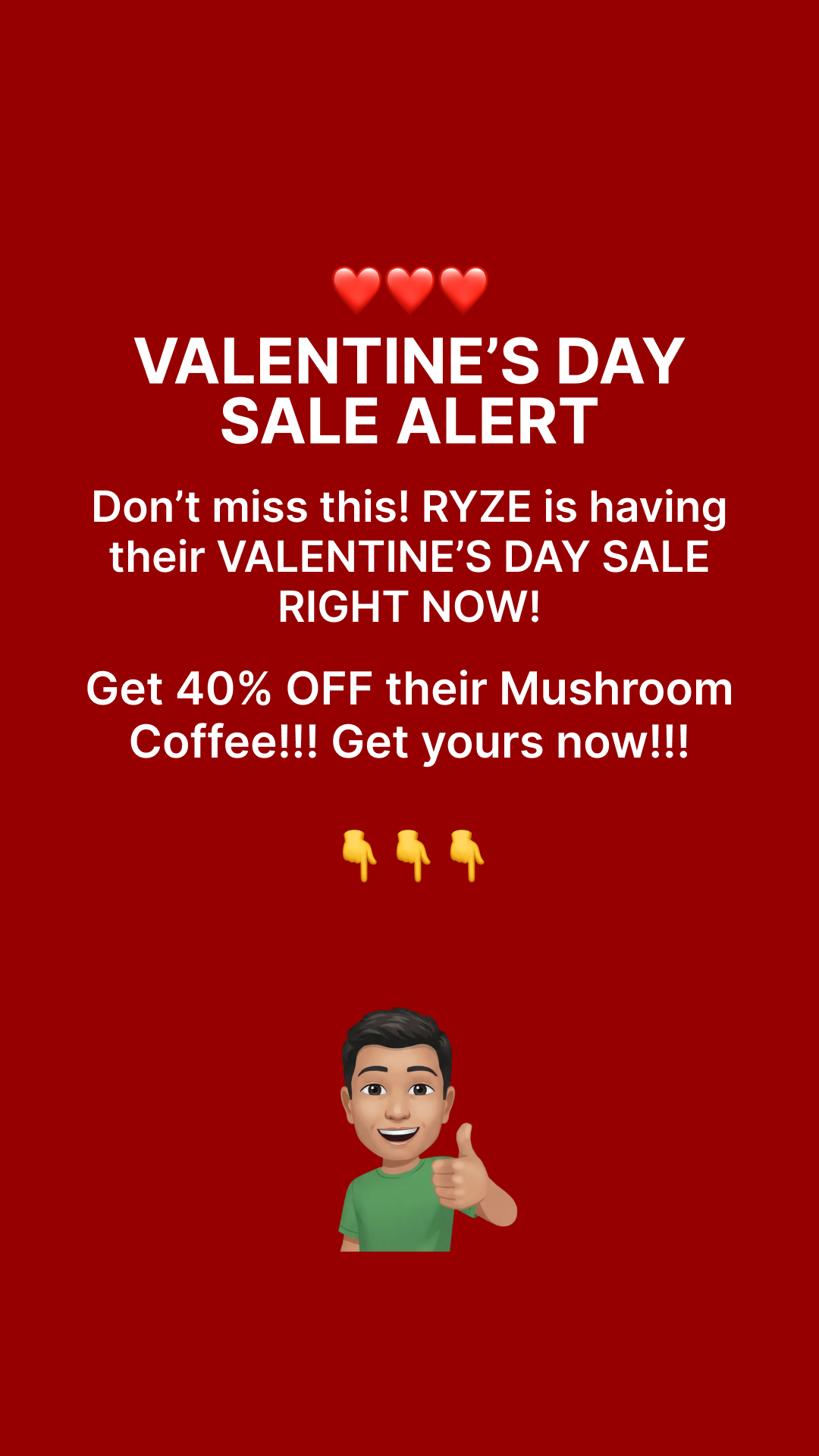 RYZE Superfoods Facebook ad