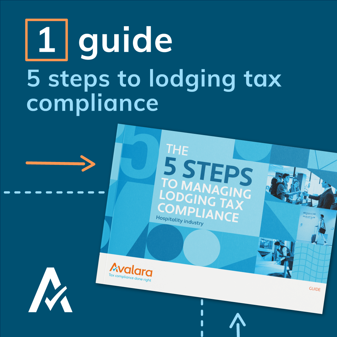 Avalara MyLodgeTax Facebook ad: Get our lodging tax guide