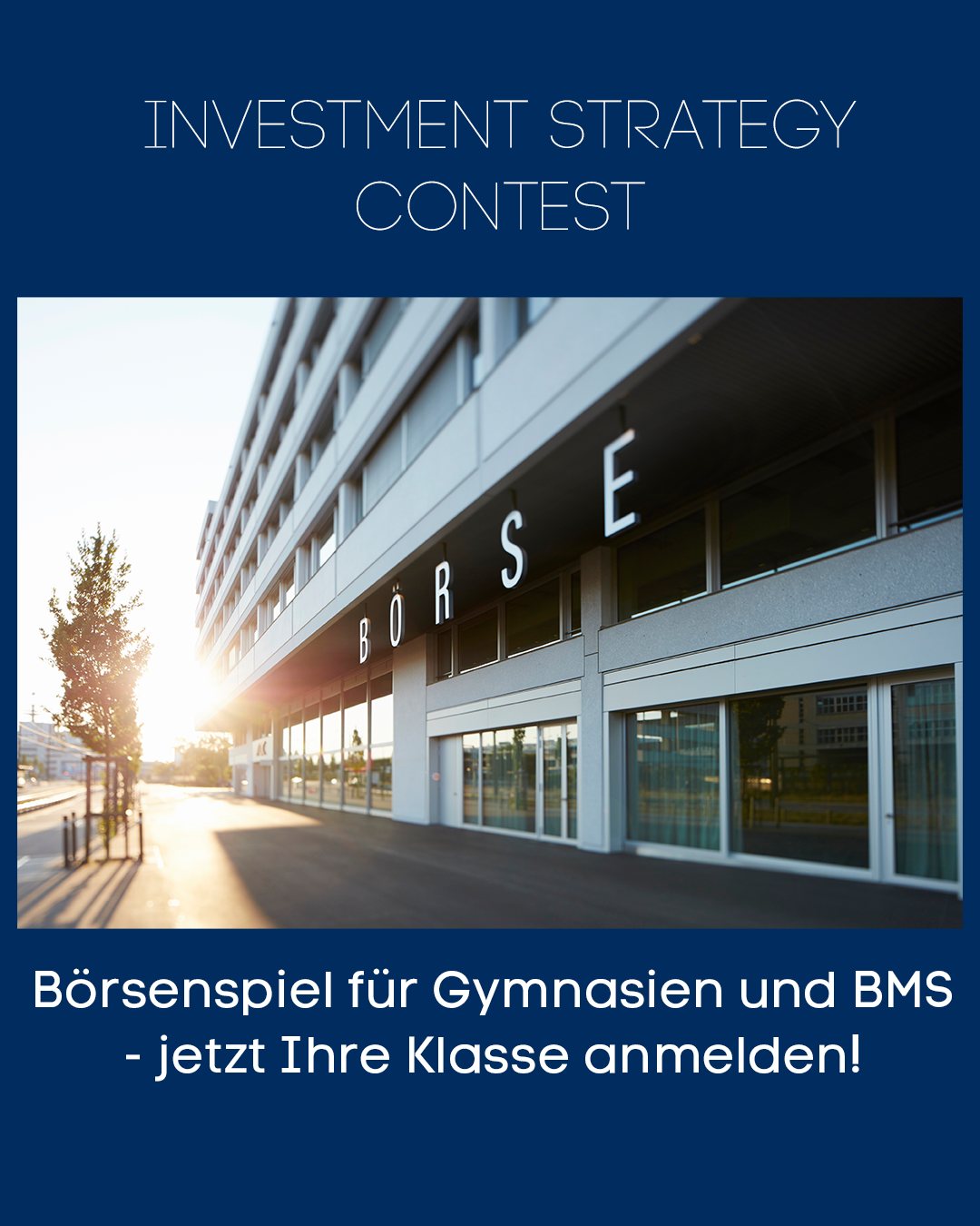 Schweizer Finanzmuseum Facebook ad: Börsenspiel - jetzt die Klasse anmelden!