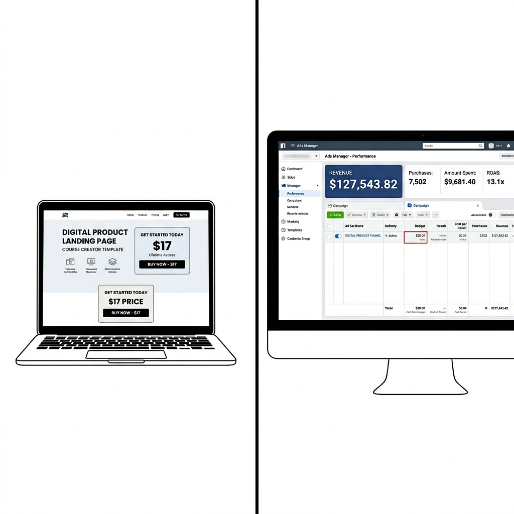 Rapid Ascension System Facebook ad: $17 Digital Product → $127,000 In 6 Months