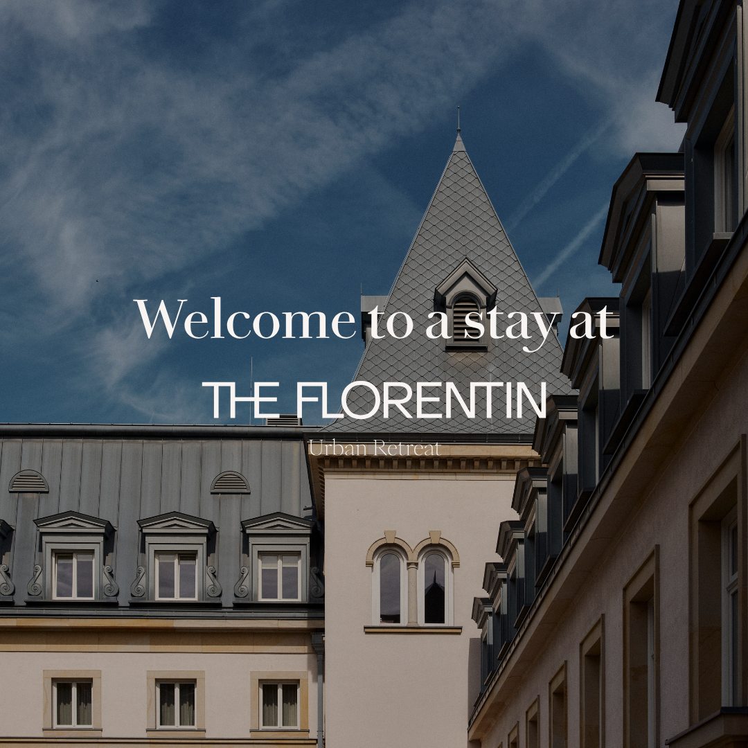 The Florentin Hotel Facebook ad: A courtyard in bloom.