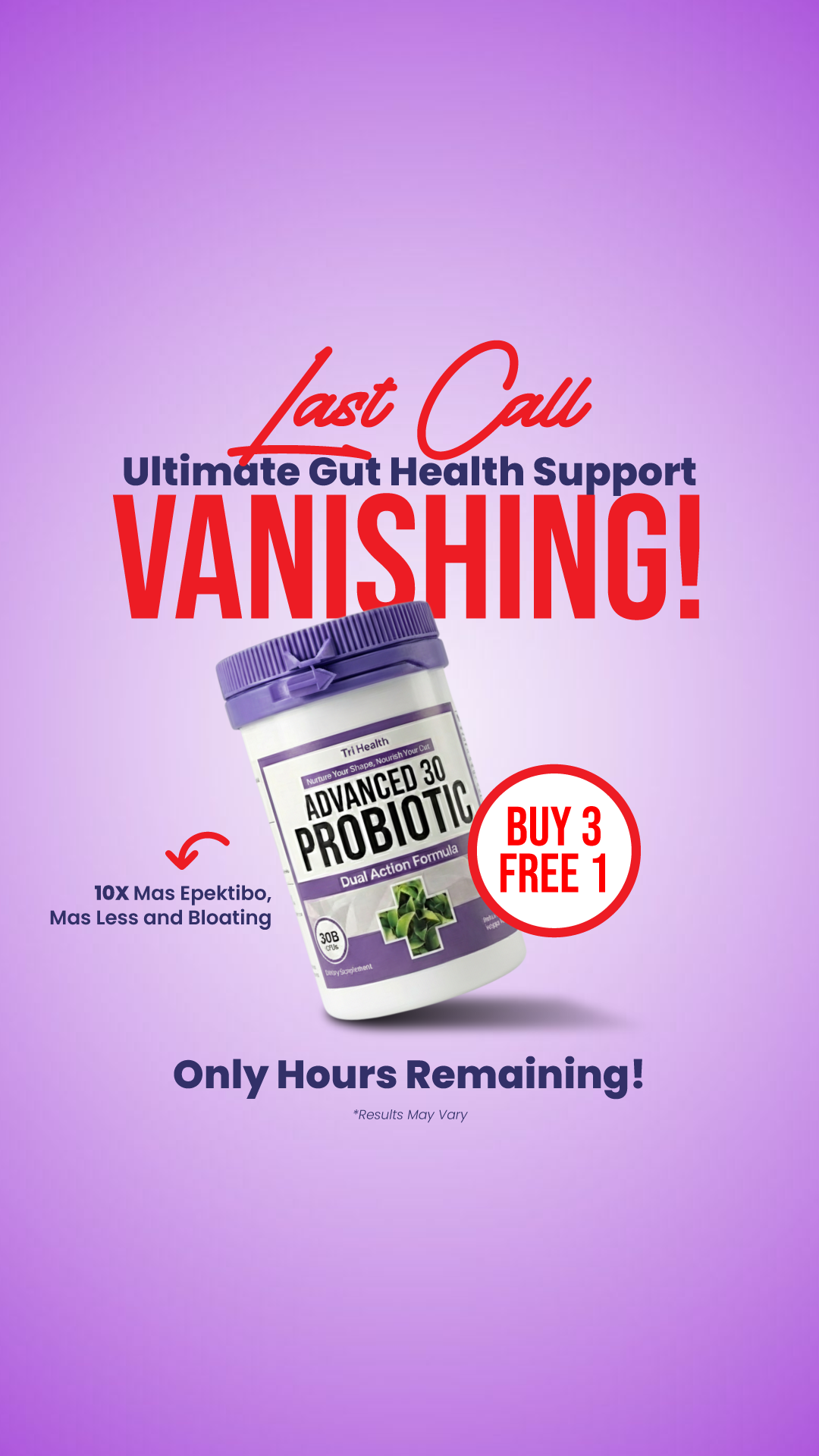 TriHealth Probiotic Philippines Facebook ad
