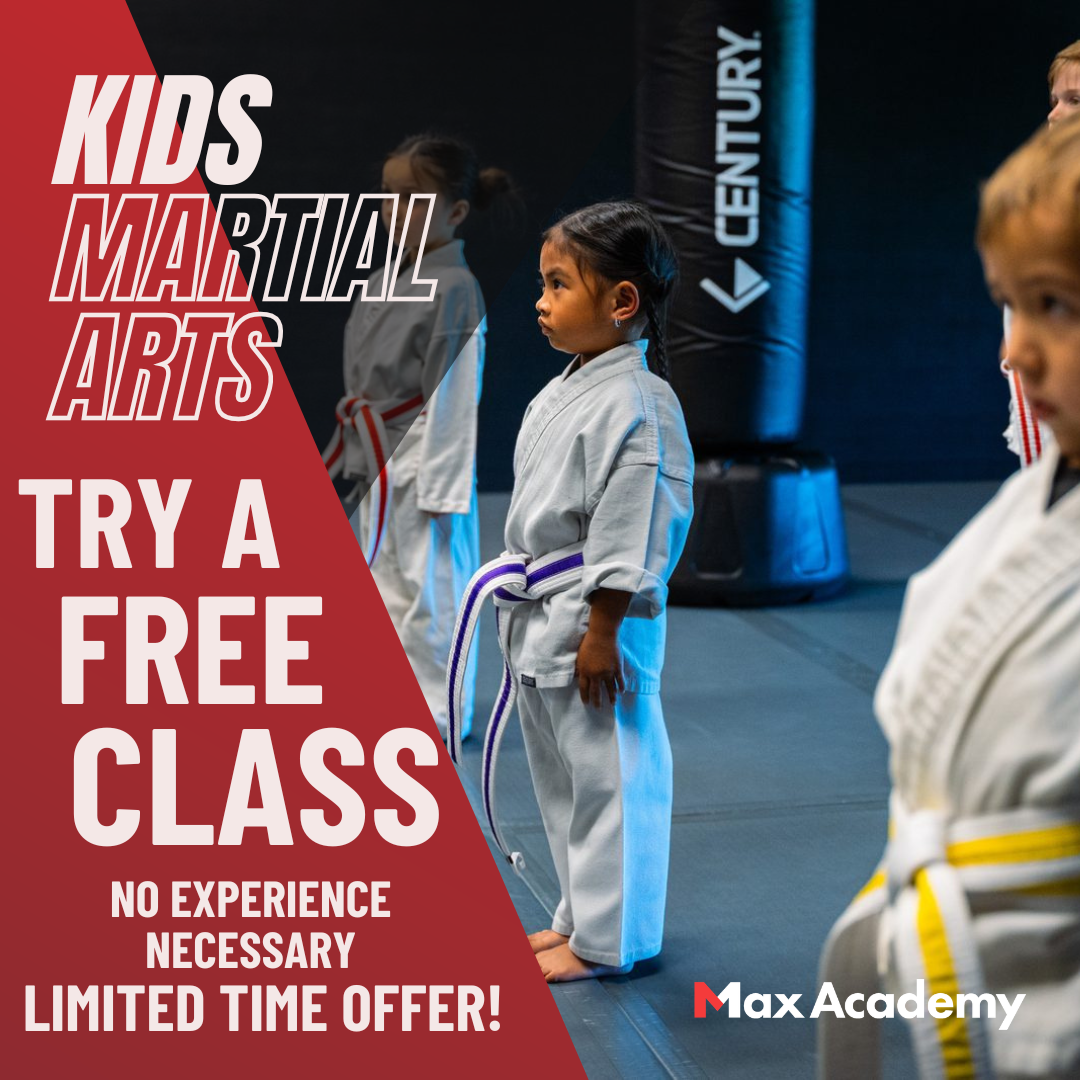 Max Academy CORE Facebook ad: FREE Martial Arts Class ($220 Value)